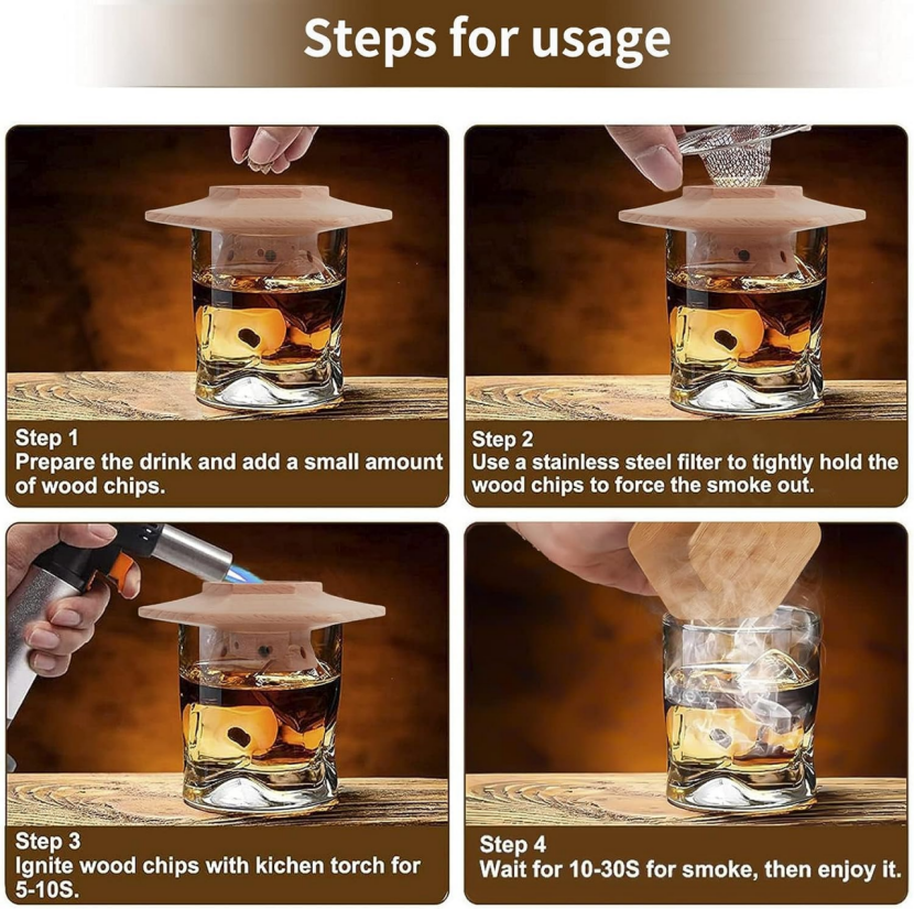 Cocktail Smoking Set, Vintage Bourbon Smoking Set 8 boxes,