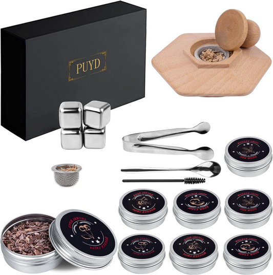 Cocktail Smoking Set, Vintage Bourbon Smoking Set 8 boxes,