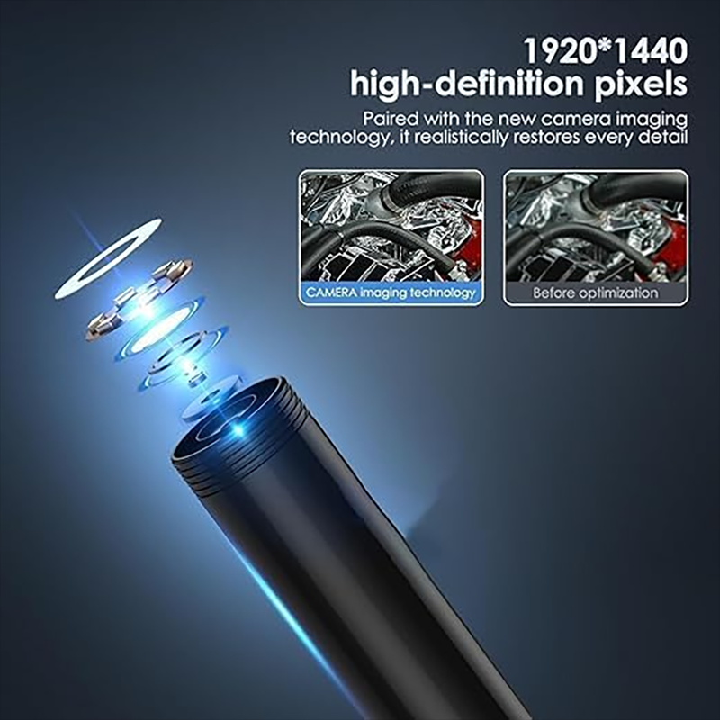 BNIB-Endoscope Camera with Light,1920P HD Borescope with 8 LED Lights, IP67 Waterproof 16.5FT (5M),-$25