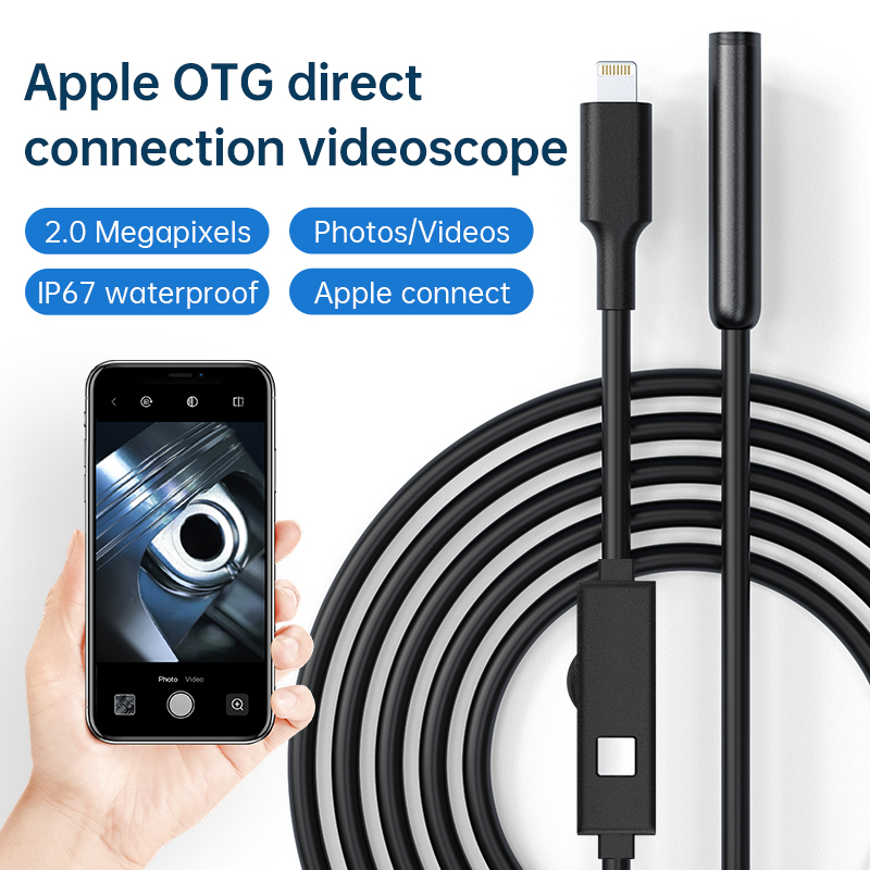 BNIB-Endoscope Camera with Light,1920P HD Borescope with 8 LED Lights, IP67 Waterproof 16.5FT (5M),-$25