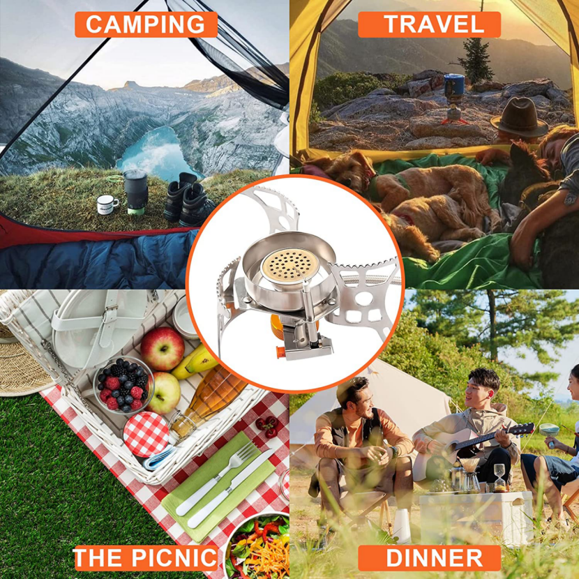 Brand New Gas cooker, outdoor windproof folding, gas tank adapter