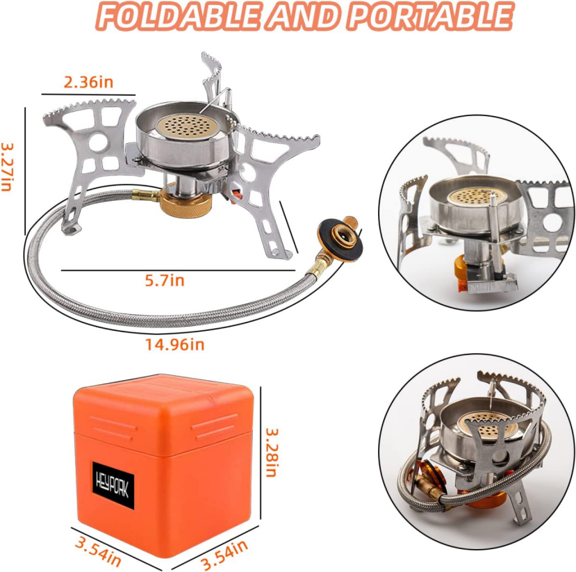 Brand New Gas cooker, outdoor windproof folding, gas tank adapter