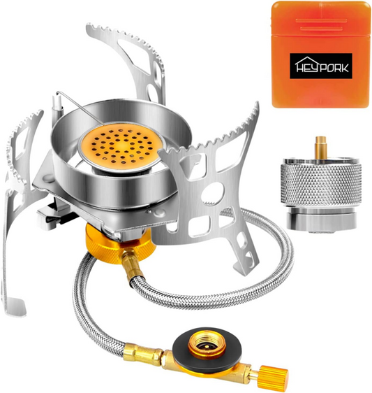 Brand New Gas cooker, outdoor windproof folding, gas tank adapter