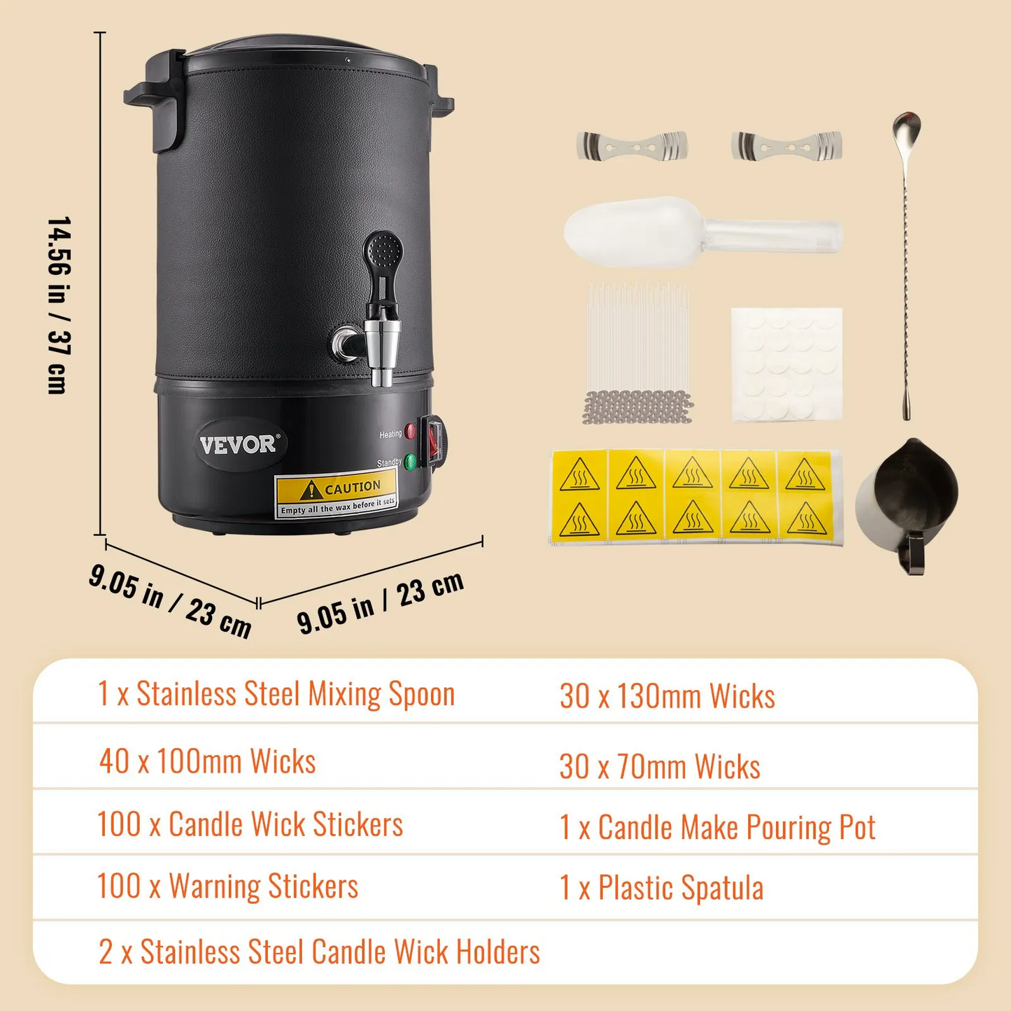 VEVOR Wax Melter for Candle Making, 6.5 Liter Large Electric Wax Melting Pot Easy Pour Spout-$65