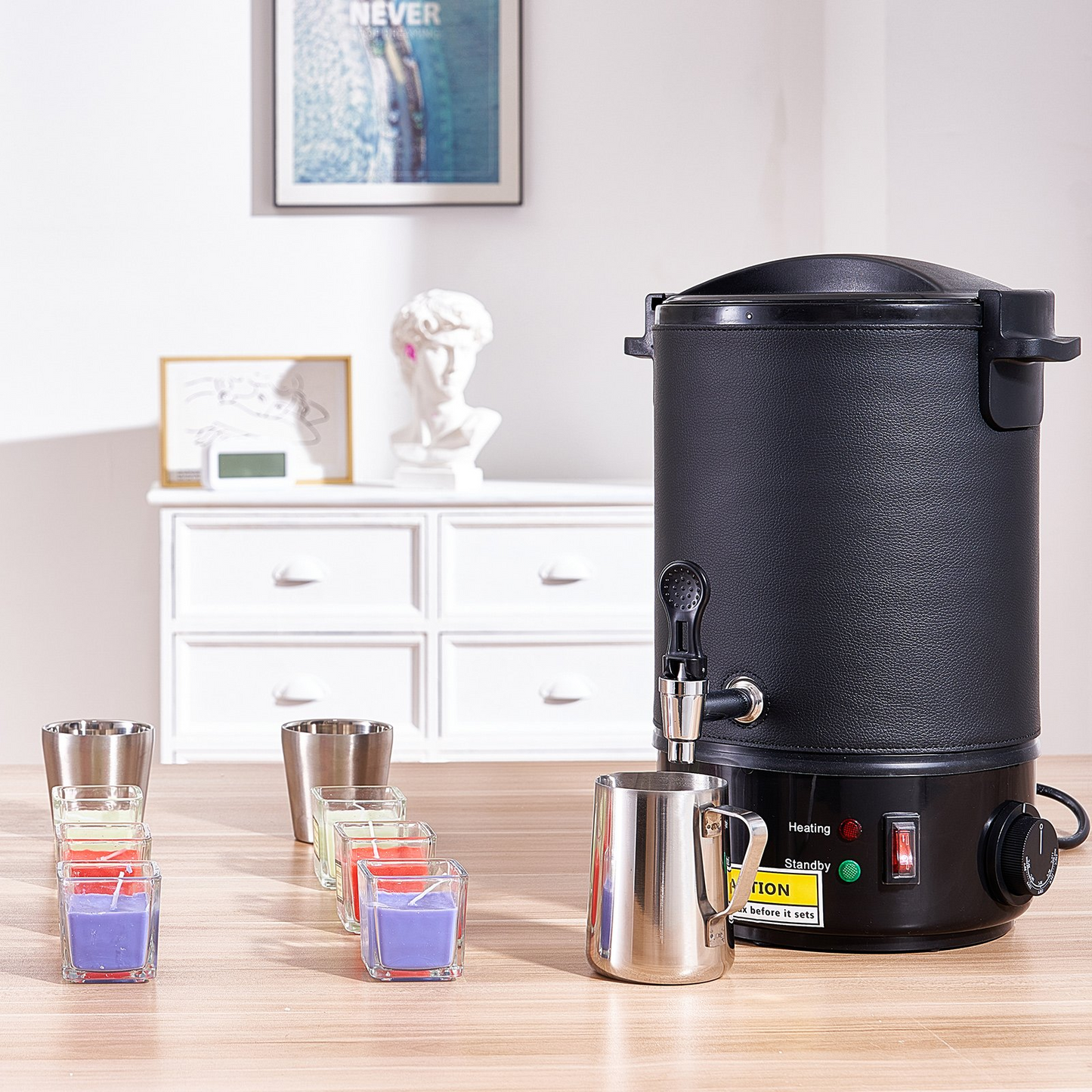 VEVOR Wax Melter for Candle Making, 6.5 Liter Large Electric Wax Melting Pot Easy Pour Spout-$65