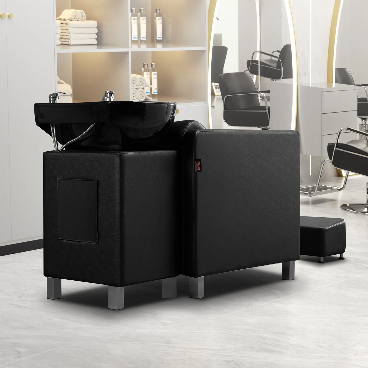 VEVOR Shampoo Backwash Chair, 661.4 LBS Loading Salon & Spa Hair Washing Station-$450
