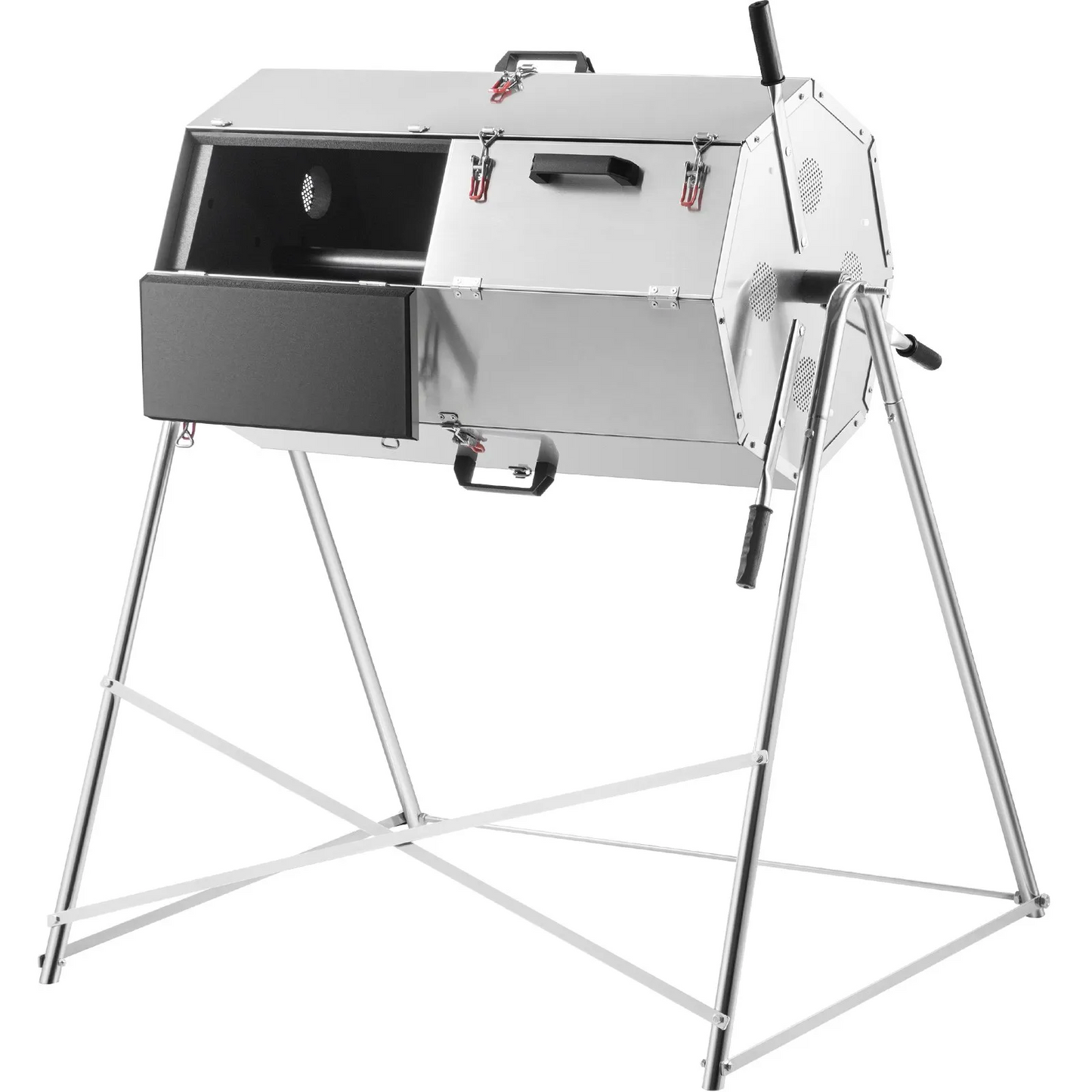 VEVOR Compost Tumbler, 125L/33 US Gallons, Rustproof Stainless Steel Dual-chamber-$250