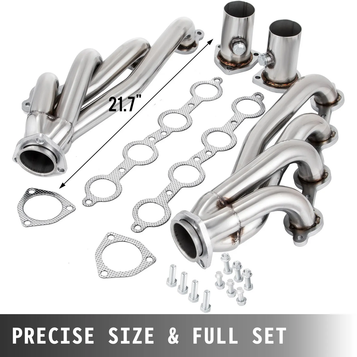 VEVOR Exhaust Header Set 1 5/8" Exhaust Turbo Headers, Stainless Steel Exhaust Manifold Headers-$85