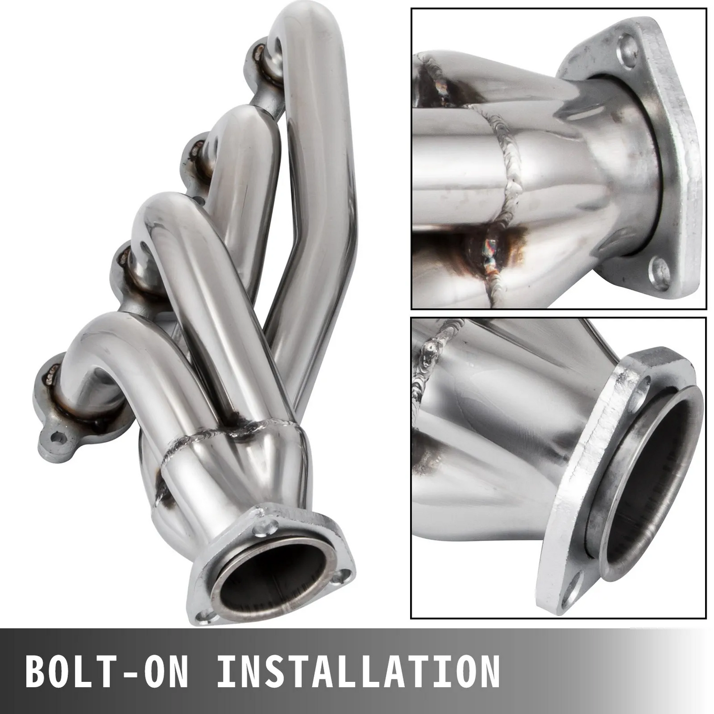 VEVOR Exhaust Header Set 1 5/8" Exhaust Turbo Headers, Stainless Steel Exhaust Manifold Headers-$85
