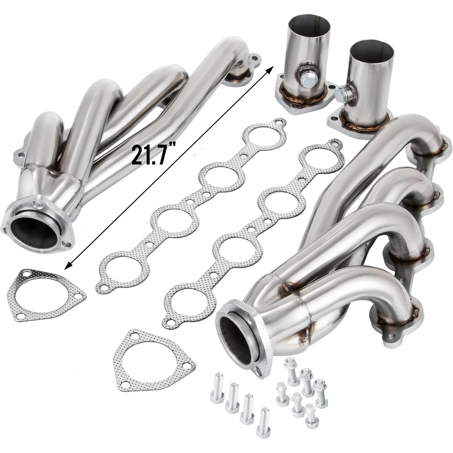 VEVOR Exhaust Header Set 1 5/8" Exhaust Turbo Headers, Stainless Steel Exhaust Manifold Headers-$85