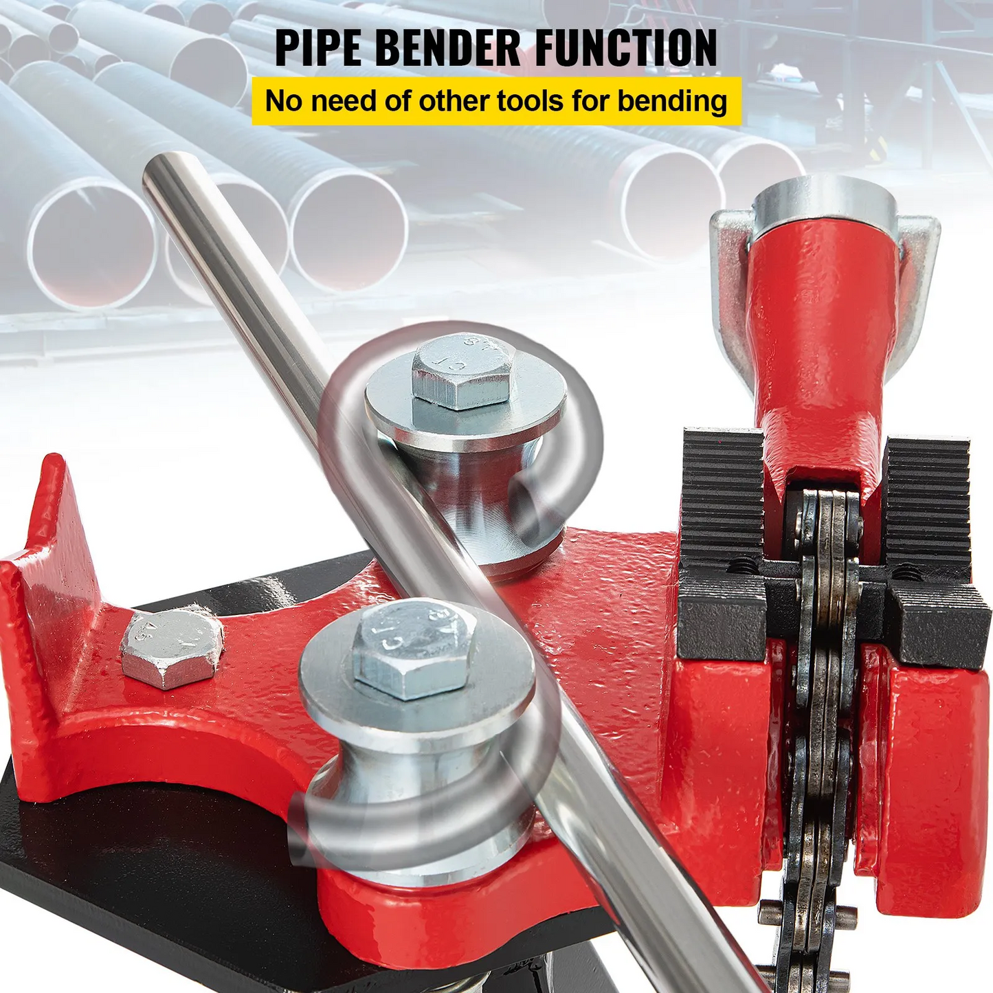VEVOR Tripod Pipe Chain Vise, 1/8"-5" Pipe Capacity with Portable Folding Steel Legs, 36.4 inch Length, -$110