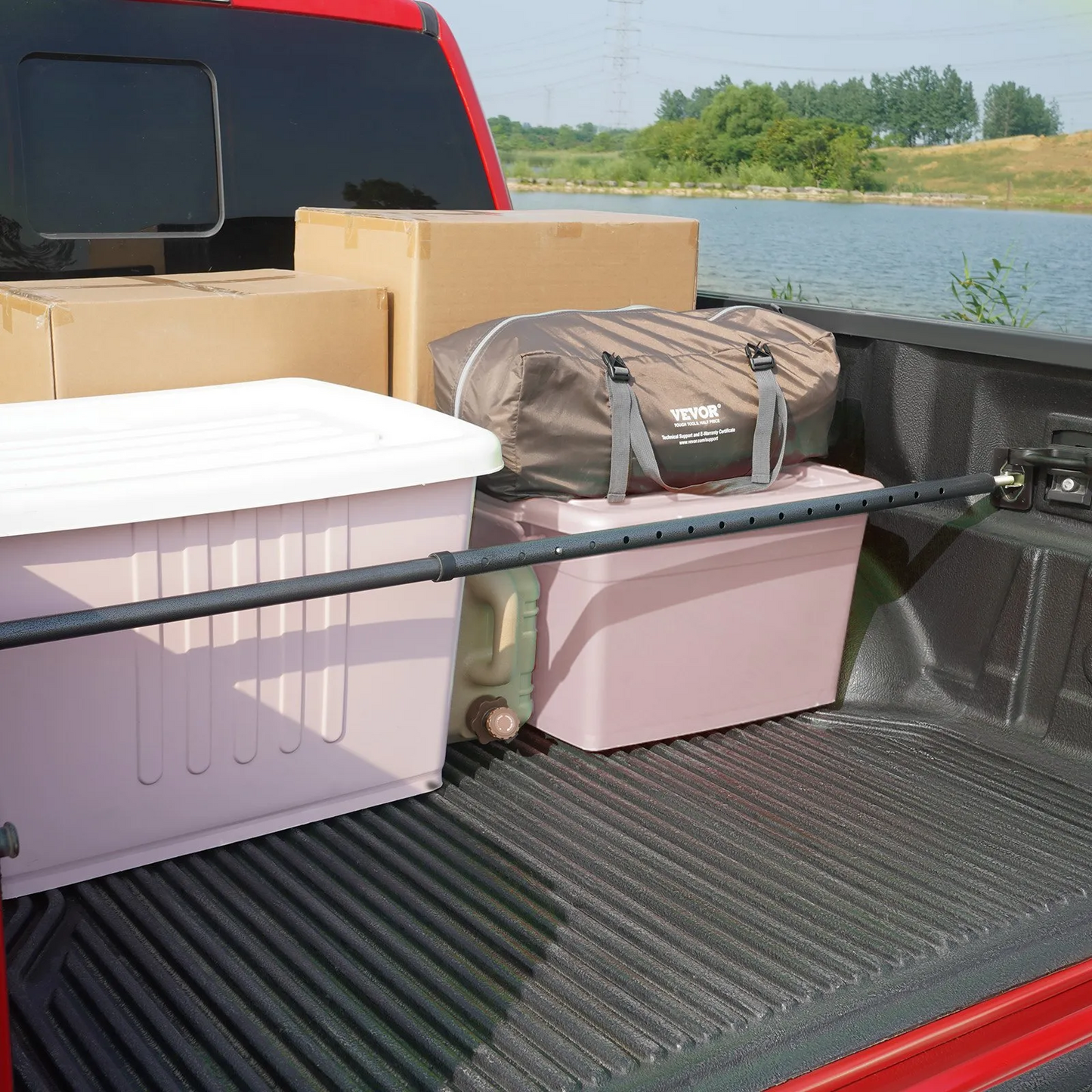 VEVOR Cargo Bar, Truck Bed Bar Adjustable from 40" to 73", Heavy-duty Steel Cargo Stabilizer Bar,-$25