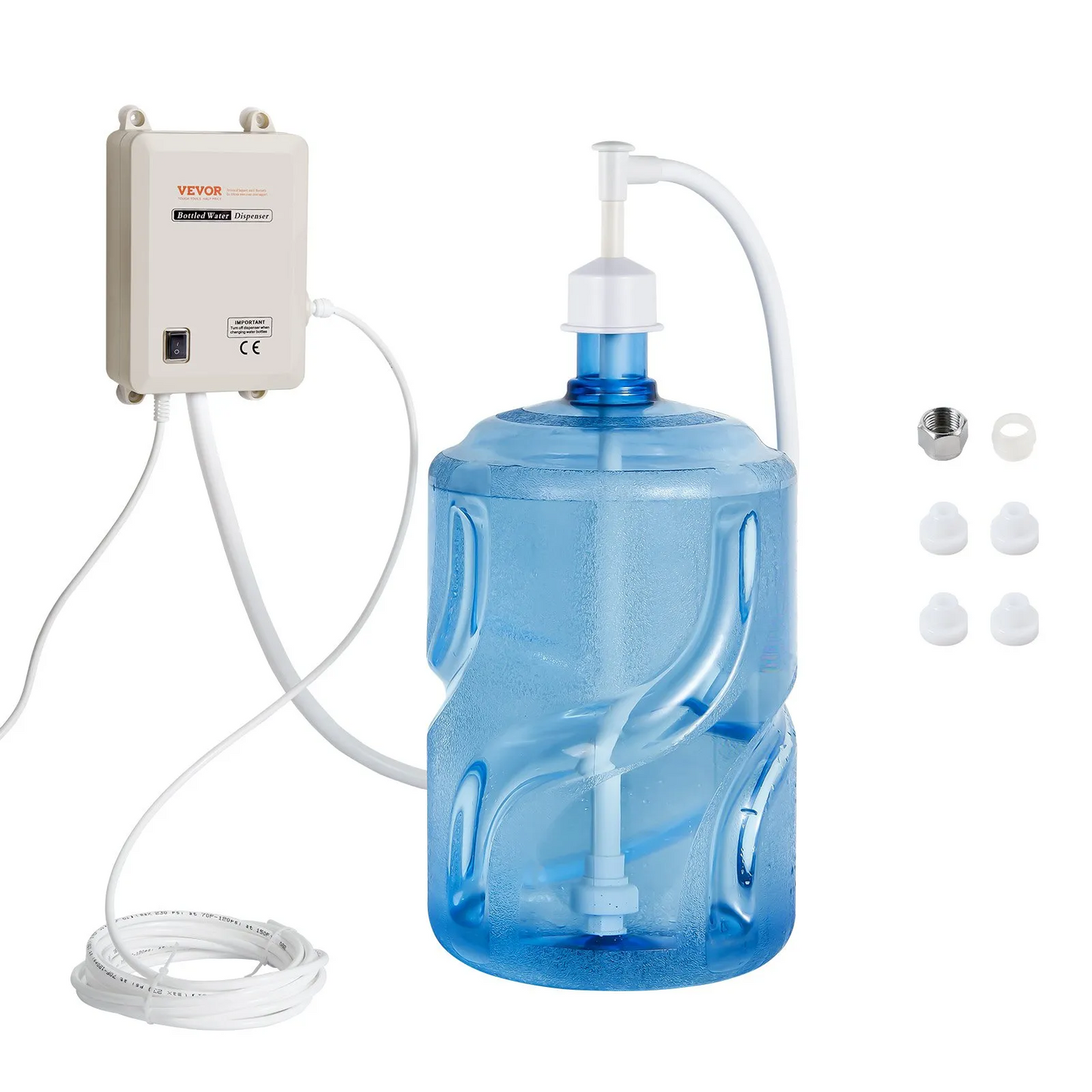 VEVOR Pump 115 with US Plug Perfect for 5 Gallon Voltage White Single Outlet, Bottled Water Dispensing,