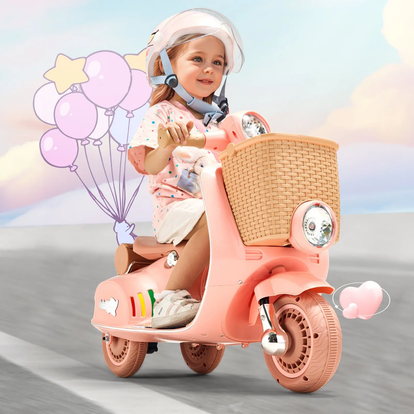 VEVOR Kids Ride on Motorcycle 6V Electric Motor Trike with LED for Kids Aged 3+,-$80