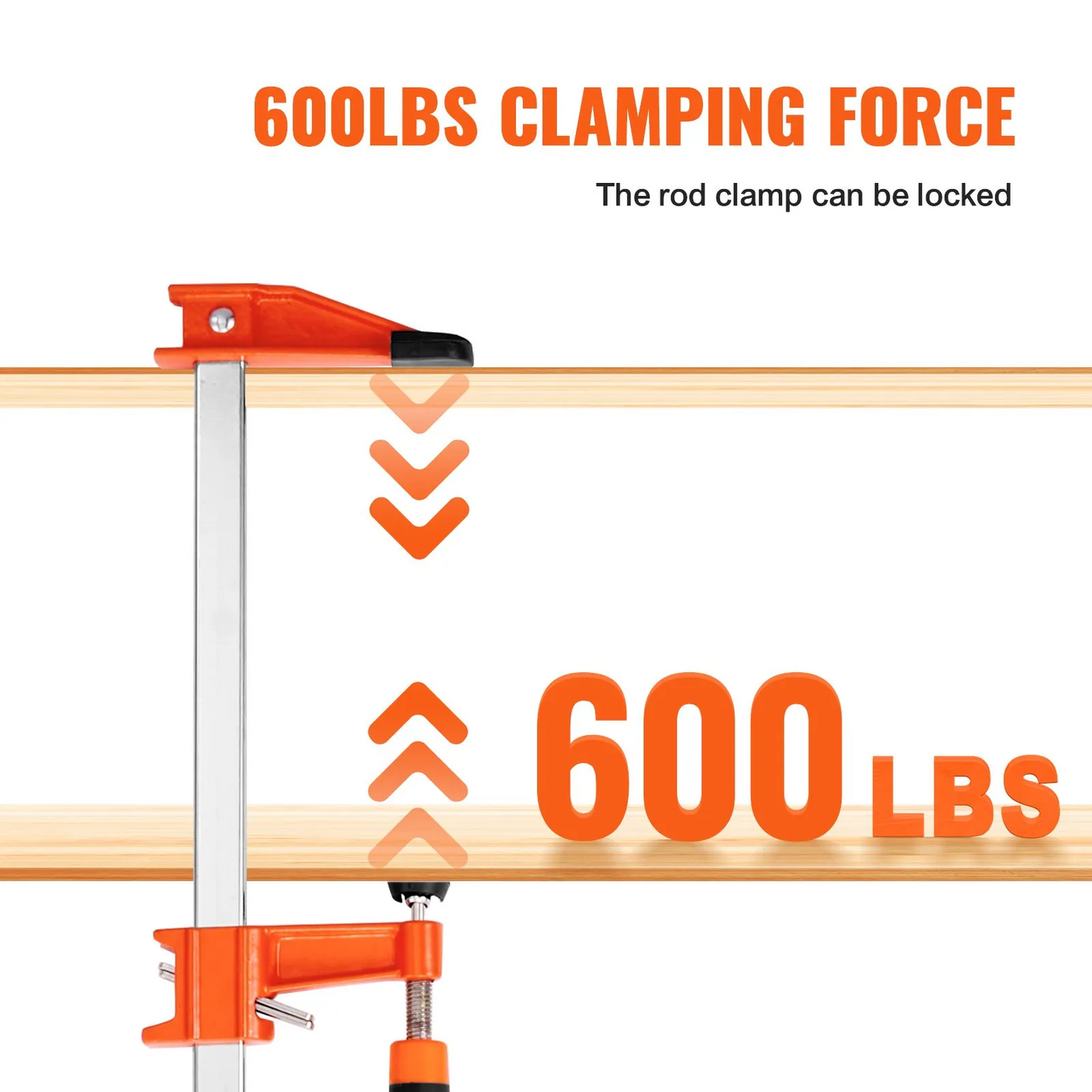 VEVOR Bar Clamps for Woodworking, 2-Pack 36" Clamp/Spreader, Quick-Change F Clamp with 600 lbs Load Limit