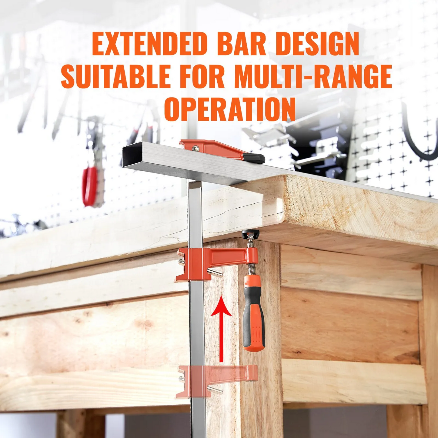 VEVOR Bar Clamps for Woodworking, 2-Pack 36" Clamp/Spreader, Quick-Change F Clamp with 600 lbs Load Limit