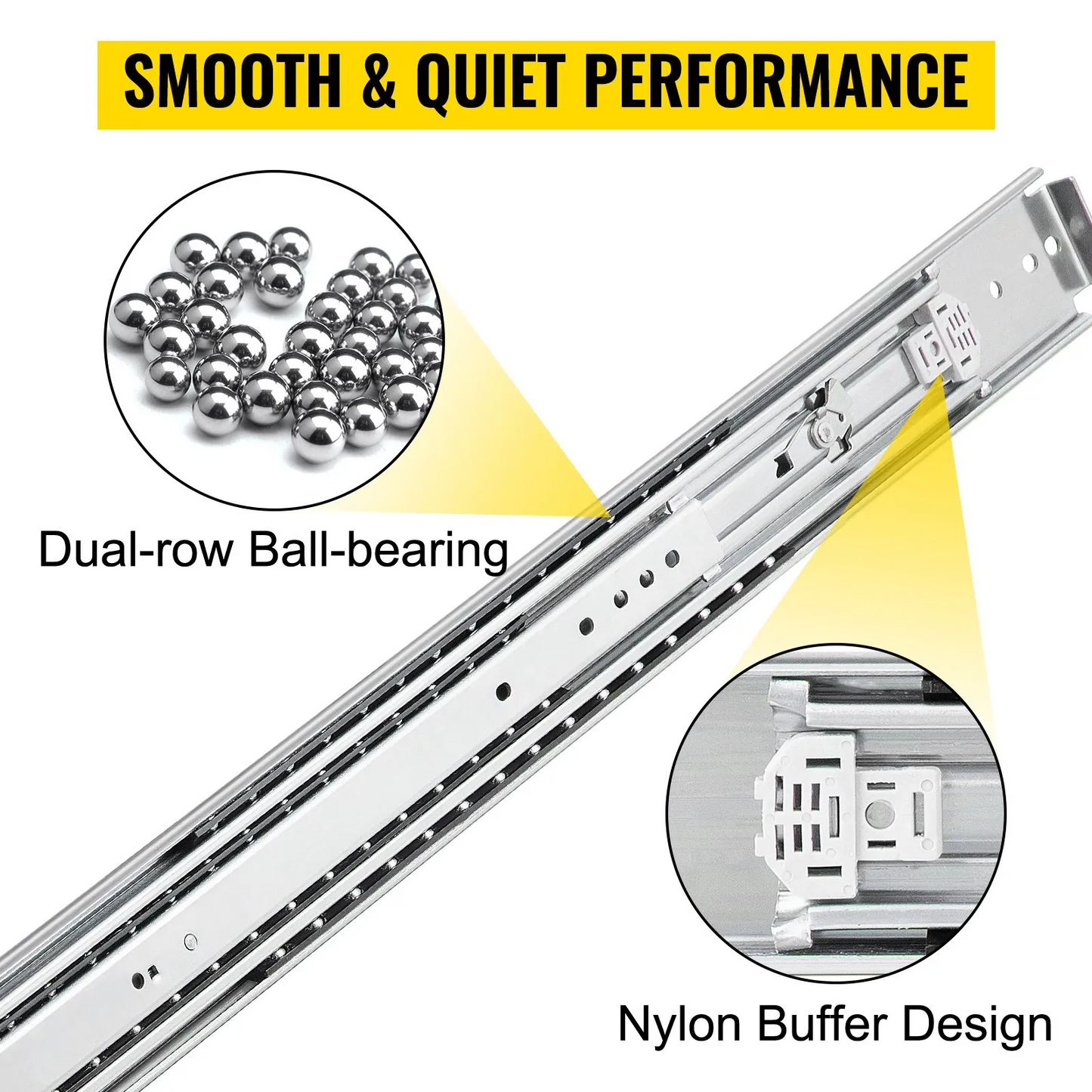 Heavy Duty Drawer Slides 500lbs Ball Bearing Drawer Slides 48inch Long with Lock,-$75