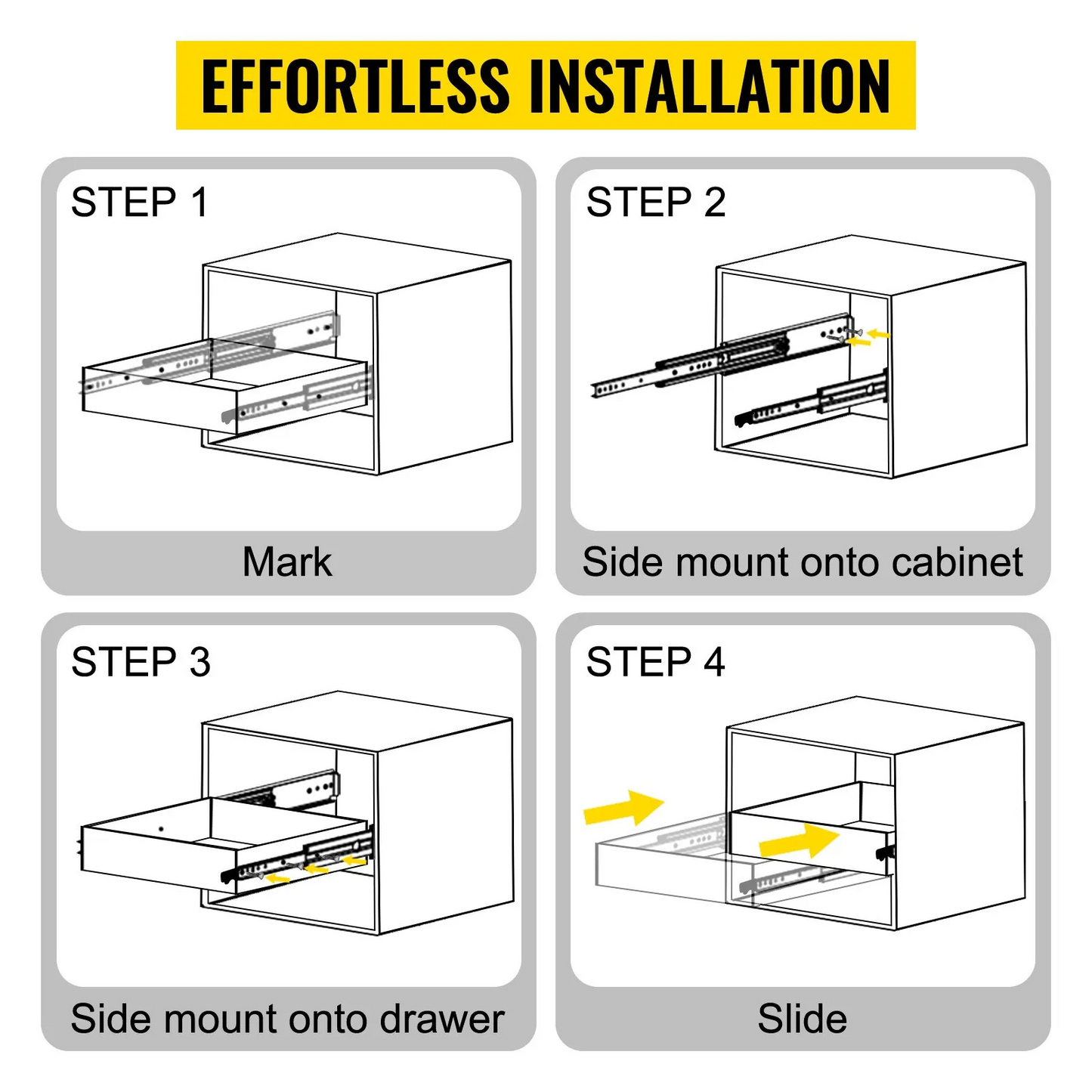 Heavy Duty Drawer Slides 500lbs Ball Bearing Drawer Slides 48inch Long with Lock,-$75