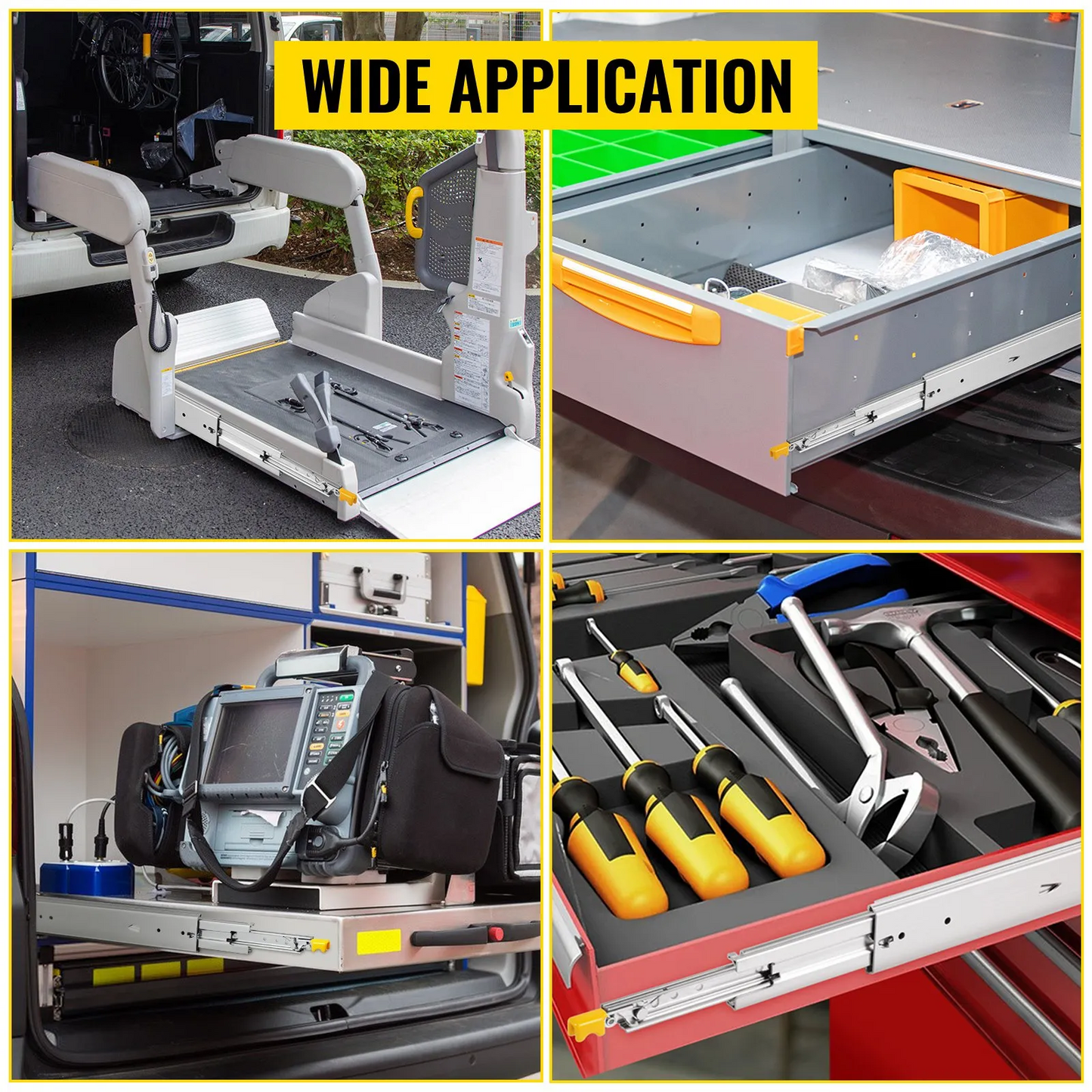 Heavy Duty Drawer Slides 500lbs Ball Bearing Drawer Slides 48inch Long with Lock,-$75