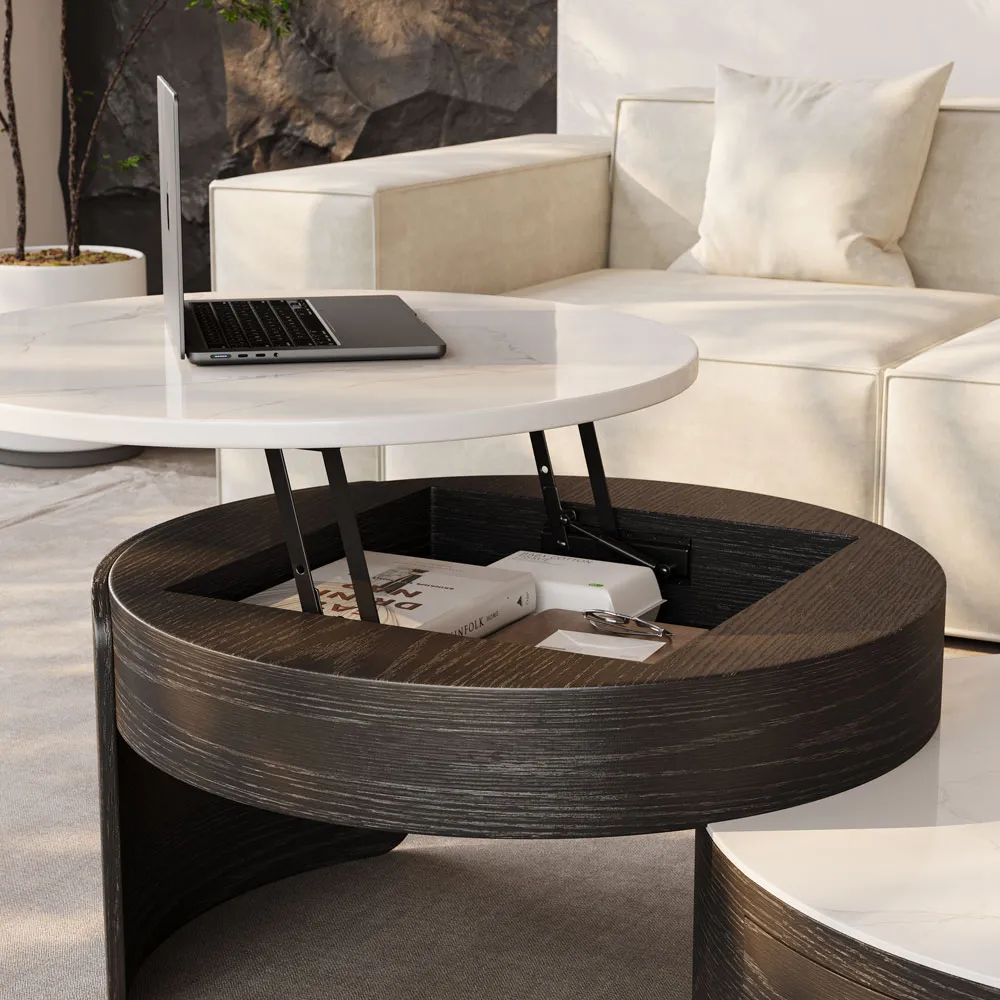 Brand New Lift-top Modern Nesting Coffee Table Set Of 2,-$900