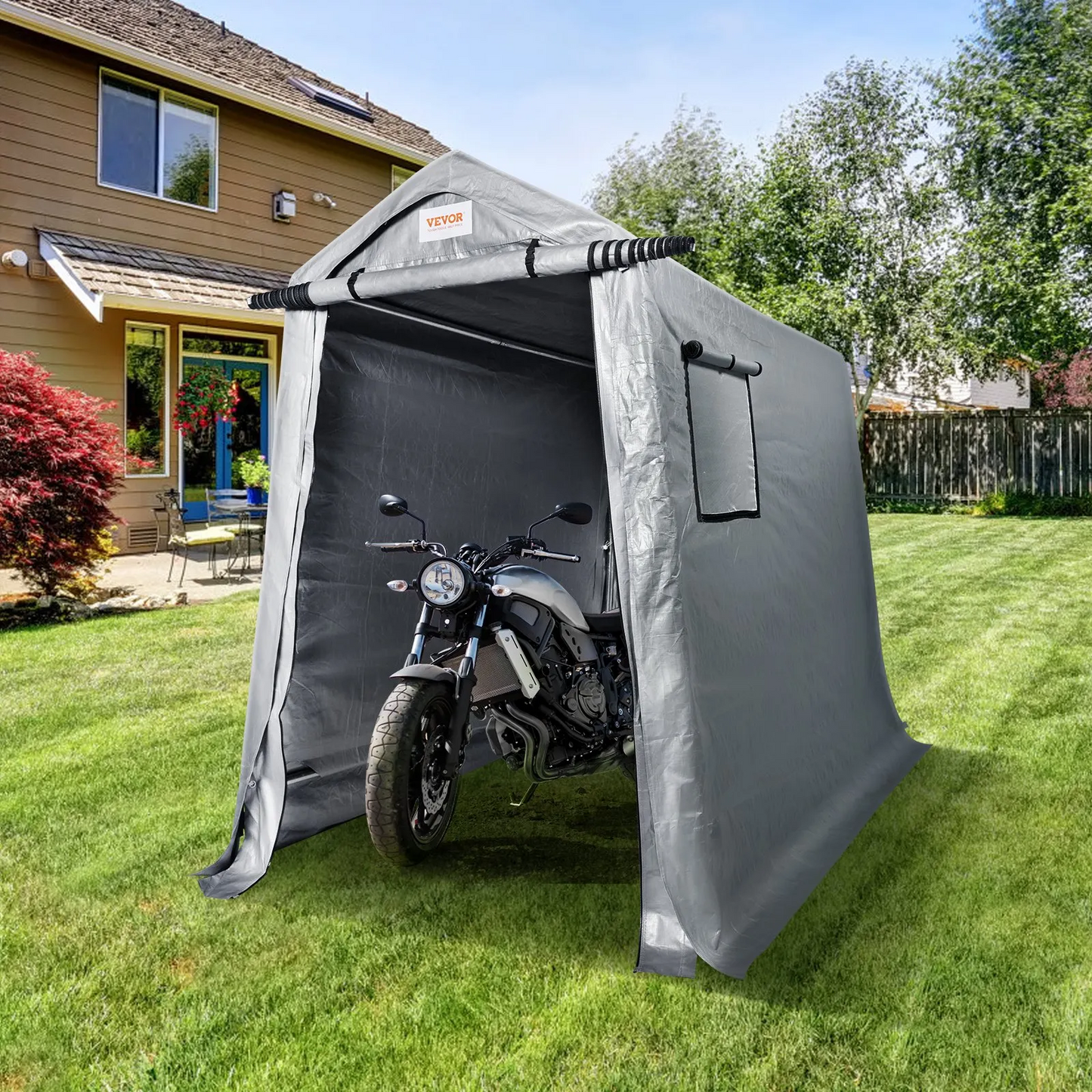 VEVOR Portable Shed Outdoor Storage Shelter, 6x8 x7 ft Heavy Duty All-Season Instant Waterproof Storage,-$130