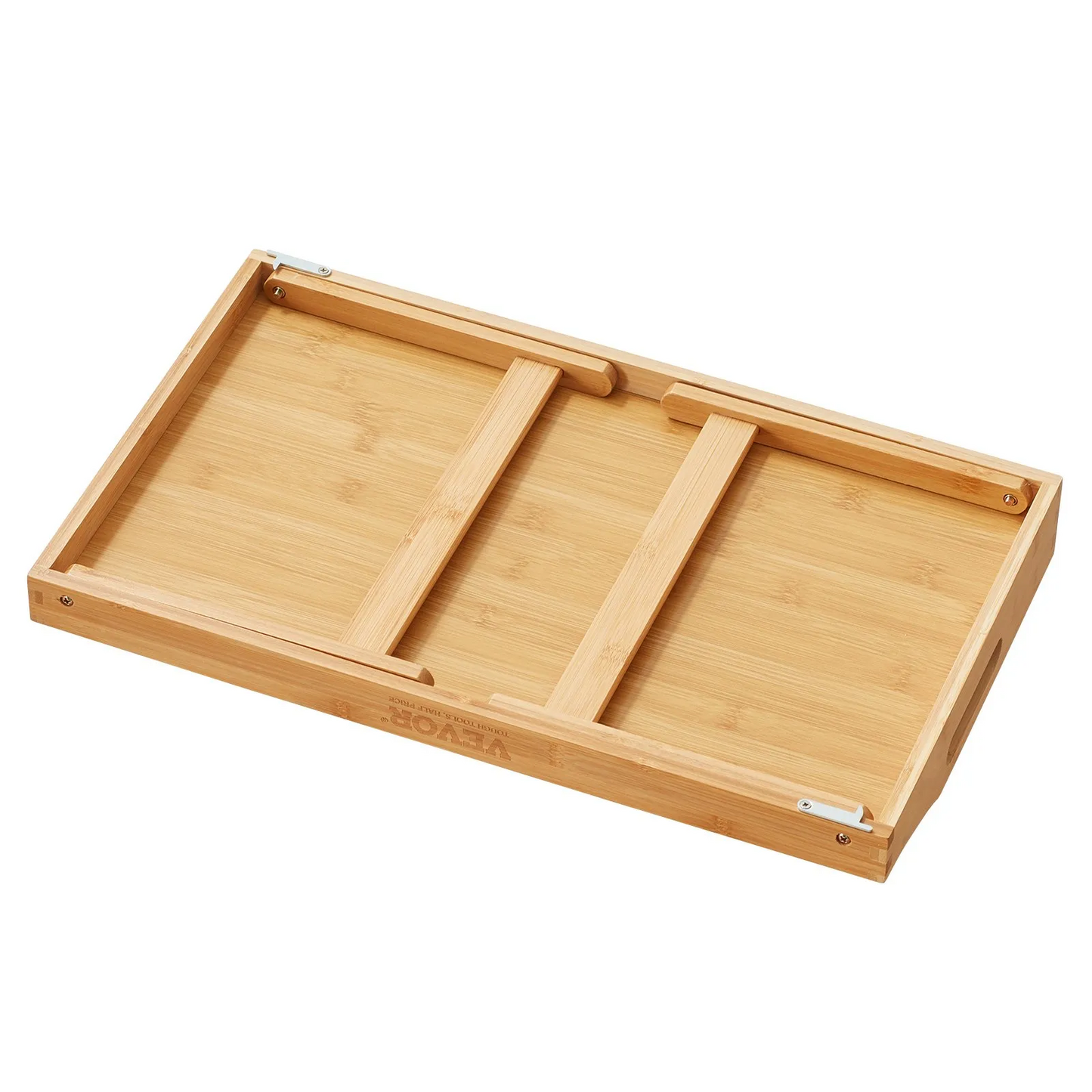 VEVOR Bed Tray Table with Foldable Legs & Media Slot, Bamboo Breakfast Tray for Sofa, Platter, 19.7" x 11.8"-$20