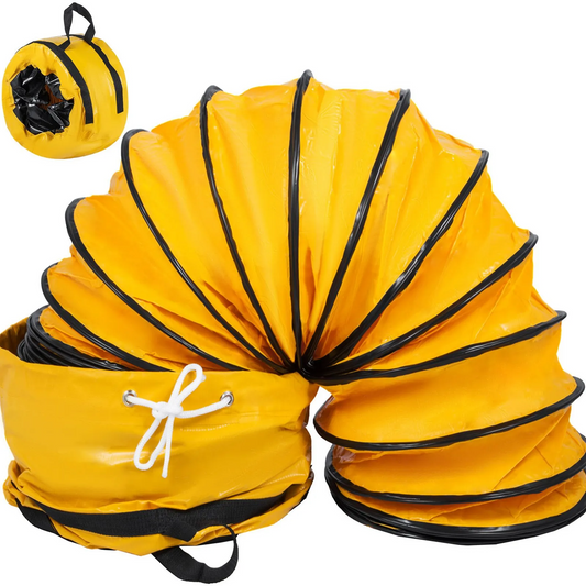 VEVOR 25FT(8m) PVC Flexible Duct Hosing 12inch with An Extra Storage Bag extraction flexible ducting,-$45