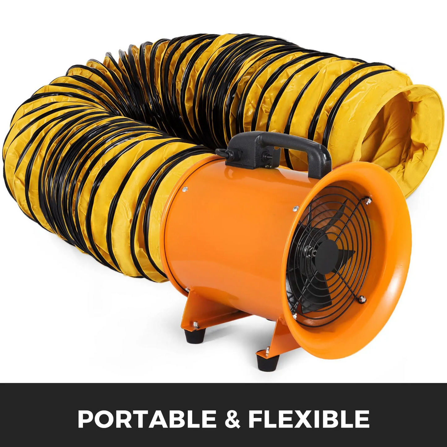 VEVOR 25FT(8m) PVC Flexible Duct Hosing 12inch with An Extra Storage Bag extraction flexible ducting,-$45