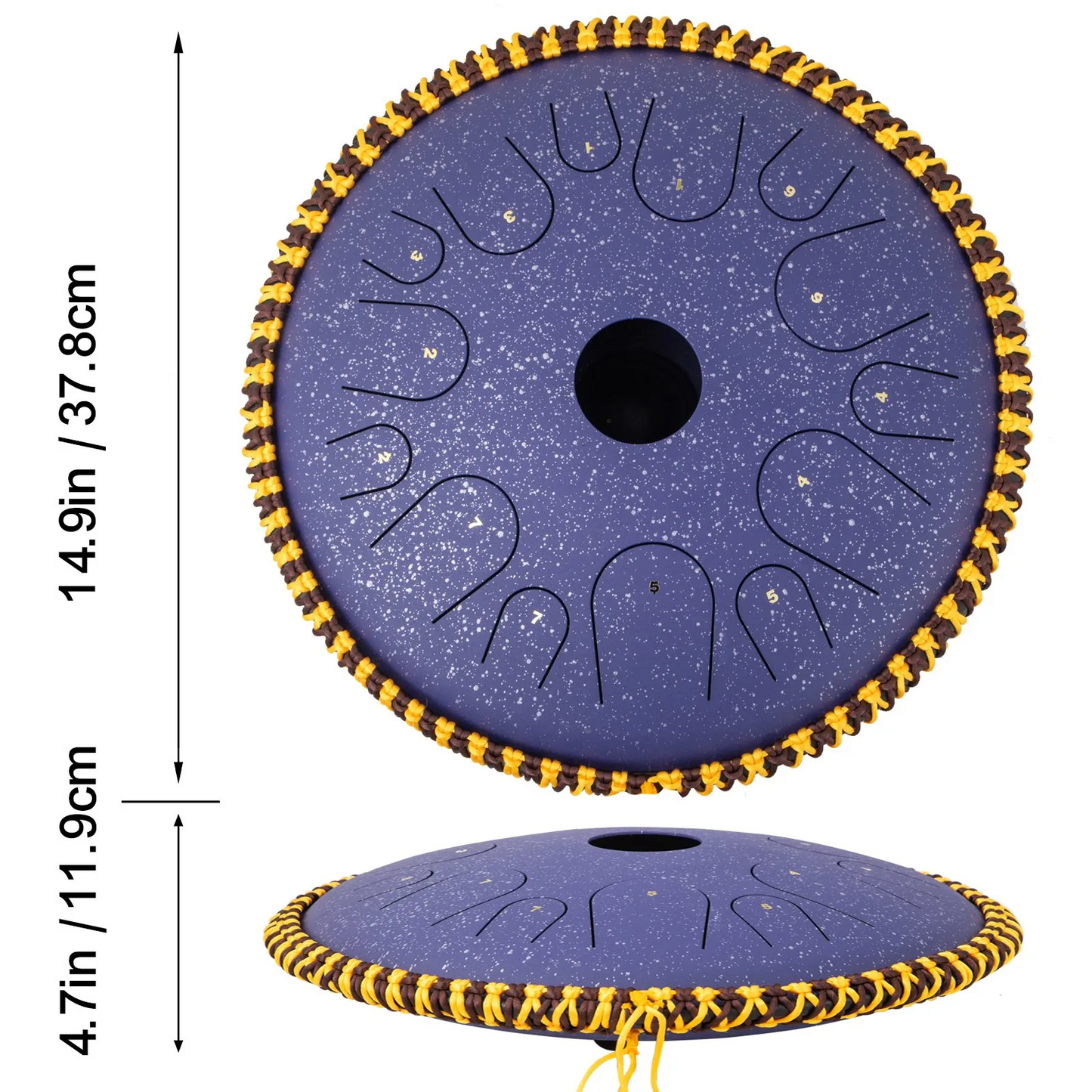 VEVOR Tongue Drum 14 Notes Dish Shape Drum 14.9 Inches Manual Percussion Pure Copper Tongues,-$75