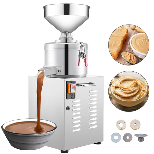 VEVOR Commercial Peanut Butter Maker 15 Kg/h, Electric Peanut Butter Maker 2850 r/min Stainless Steel,-$330