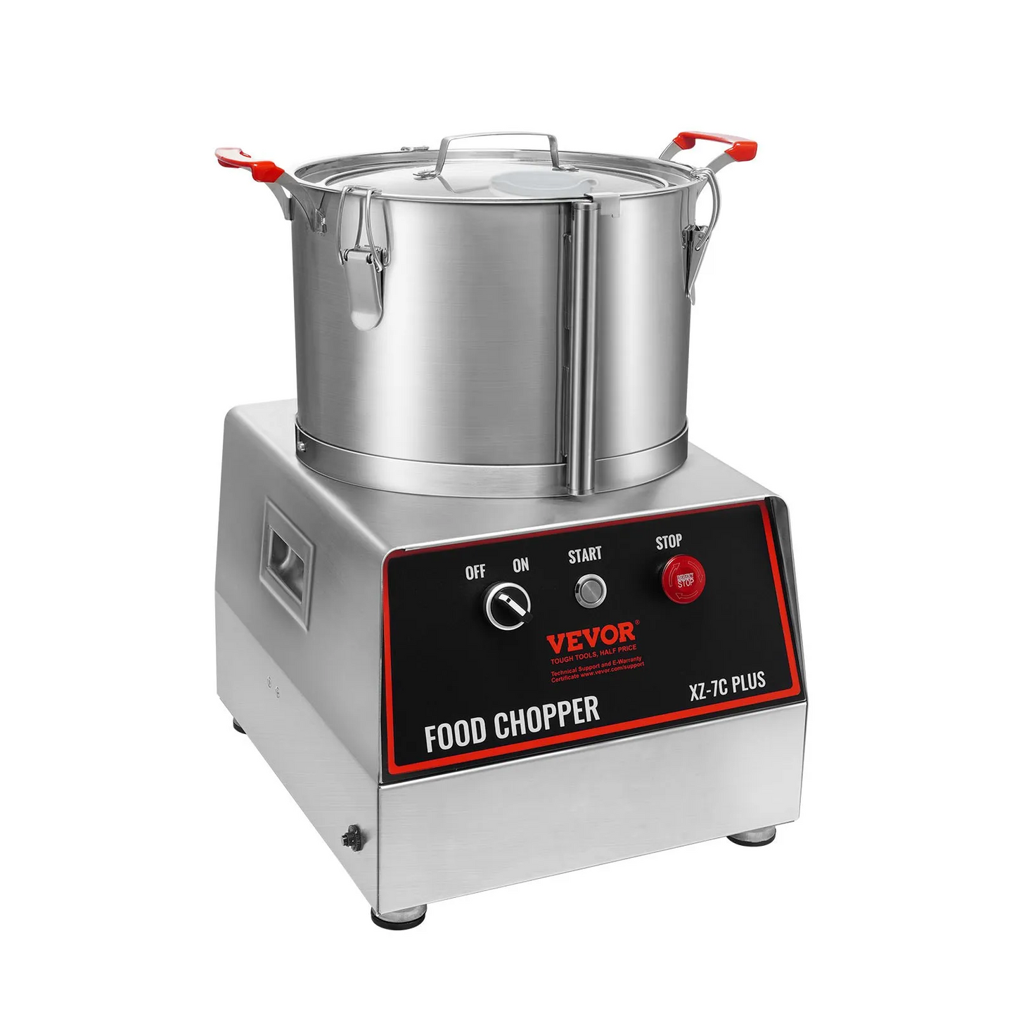 VEVOR Food Processor & Vegetable Chopper, 7 Quart Bowl, 750W Food-Grade Stainless Steel Food Processor