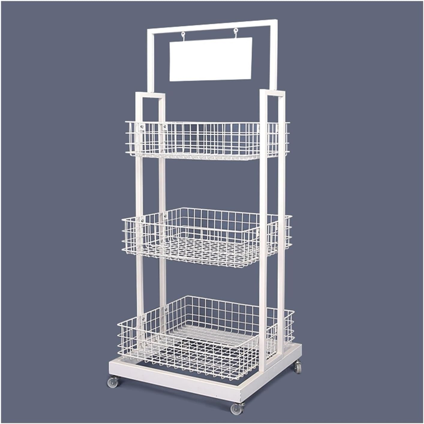 BNIB-4-Way & 3-Tier Storage Rack w/Wheels, Retail Display Racks, Household Storage Organizer