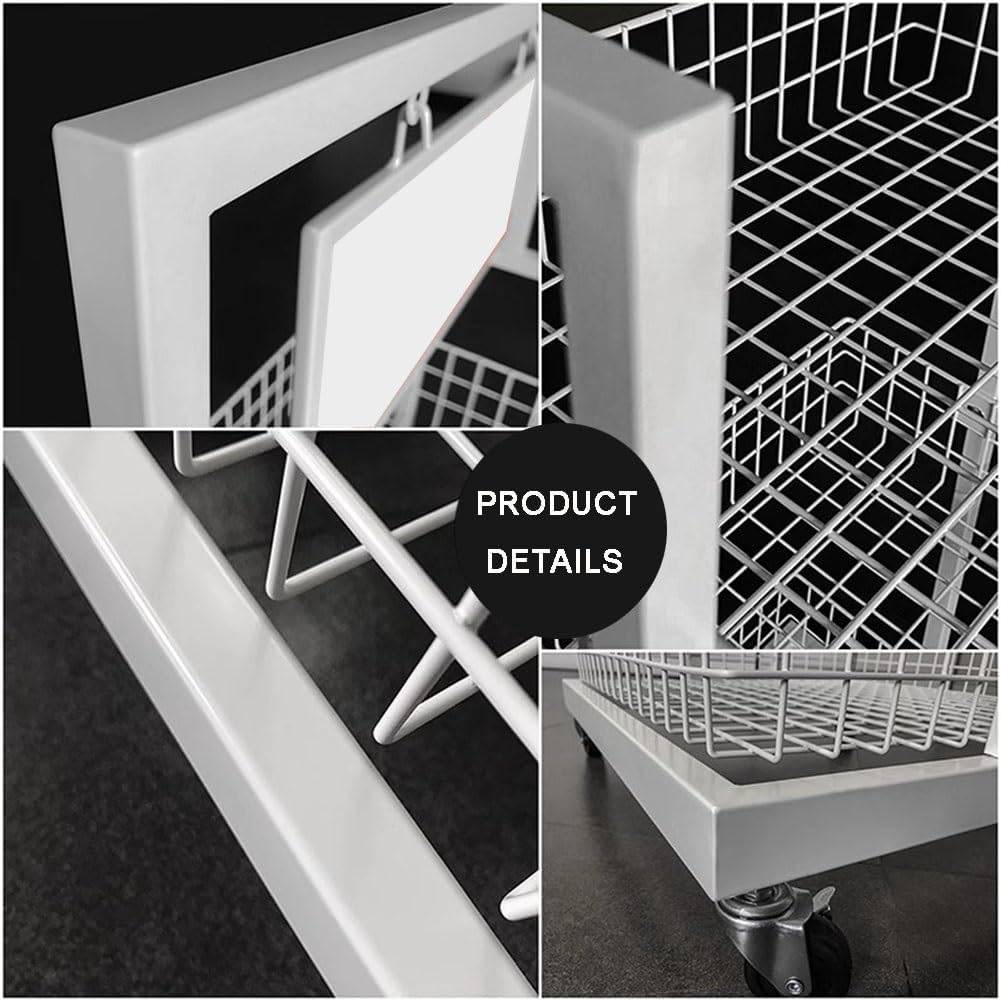 BNIB-4-Way & 3-Tier Storage Rack w/Wheels, Retail Display Racks, Household Storage Organizer