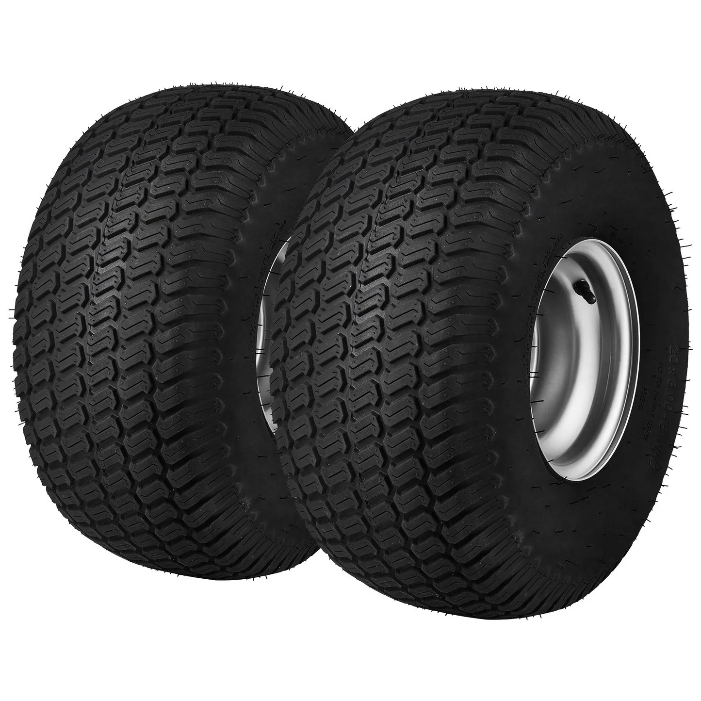 VEVOR Lawn Mower Tires with Rim, 20x8-8" Tubeless Tractor Tires, 2-Pack Tire, S-Turf Pneumatic Tires,-$120