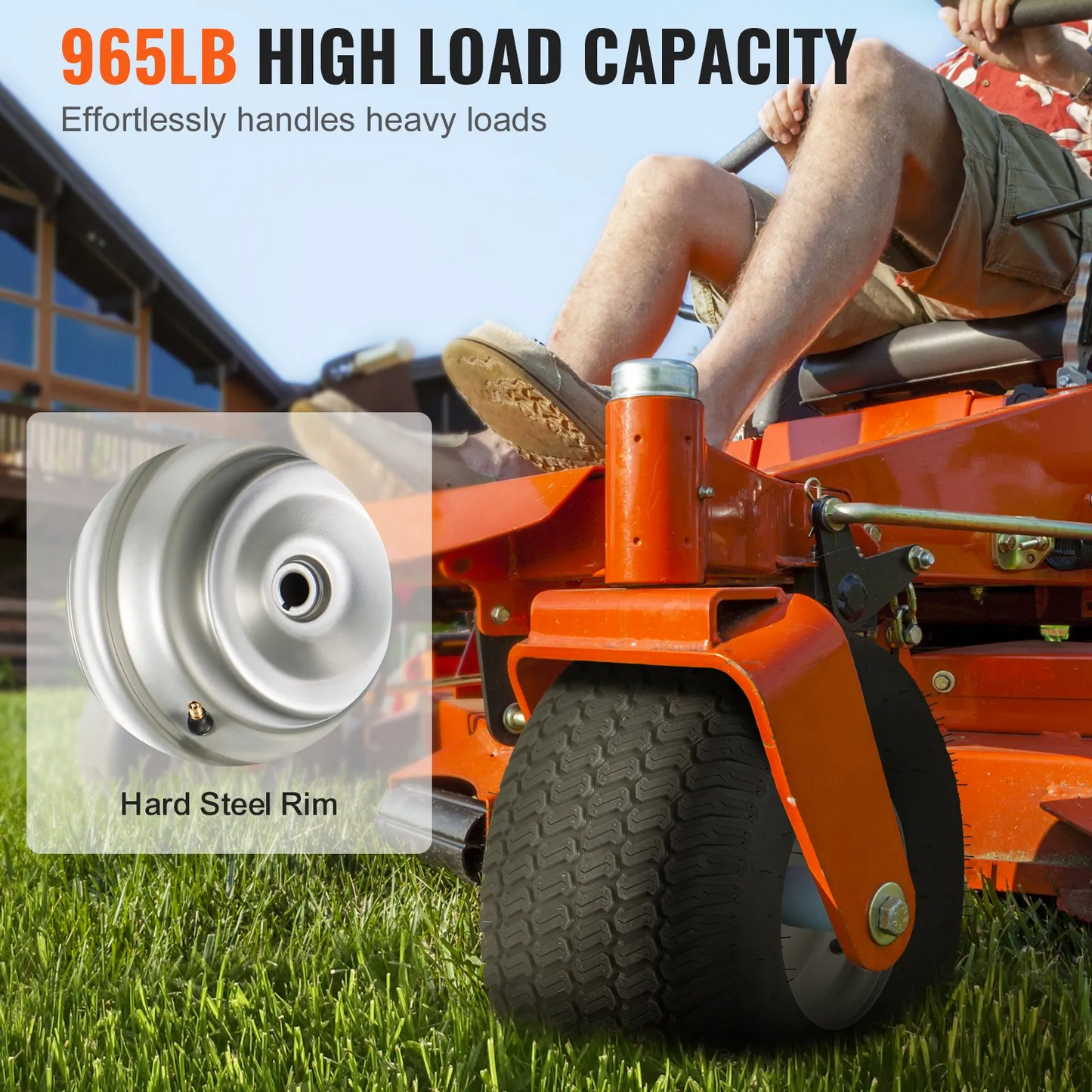 VEVOR Lawn Mower Tires with Rim, 20x8-8" Tubeless Tractor Tires, 2-Pack Tire, S-Turf Pneumatic Tires,-$120