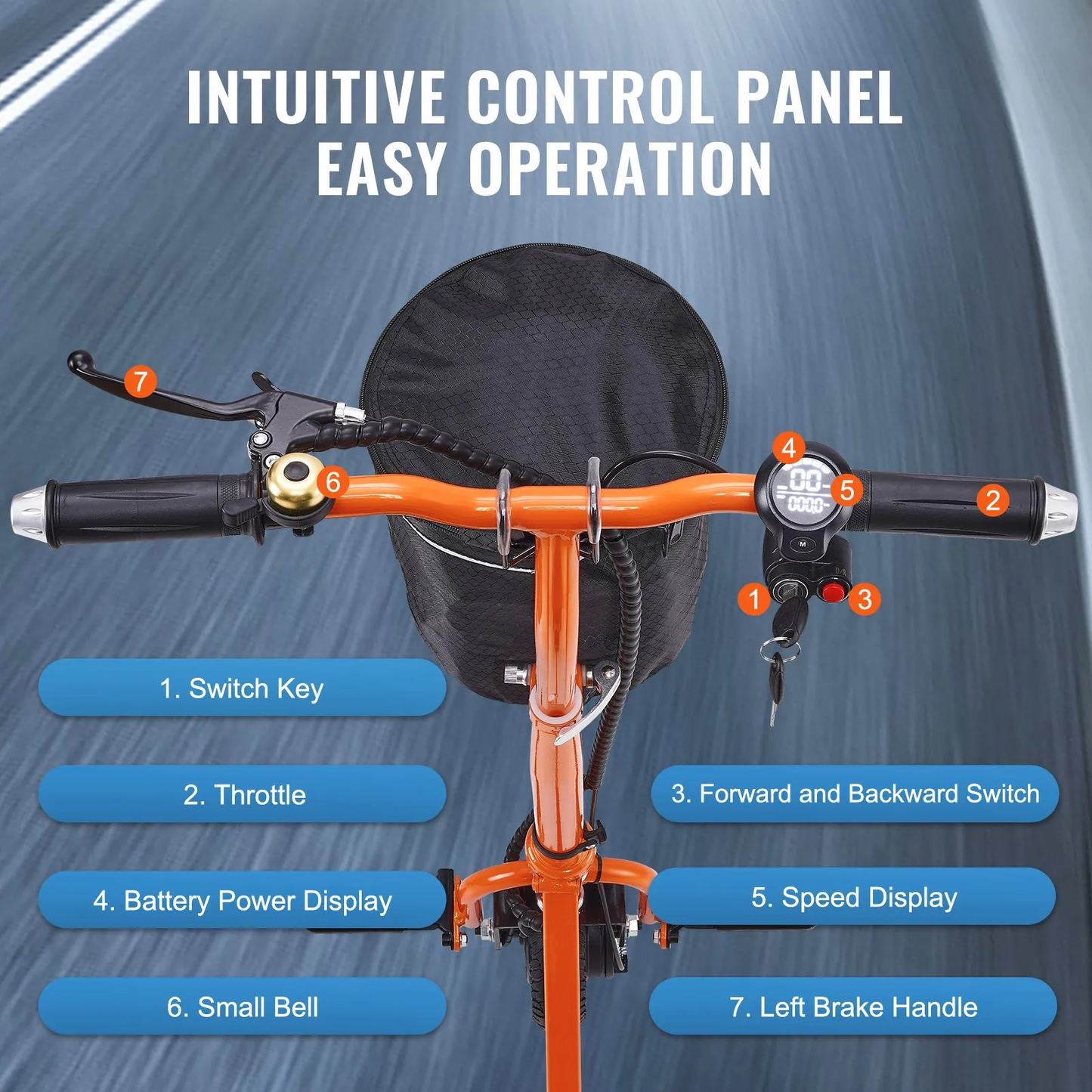 VEVOR Foldable 3 Wheel Mobility Scooter for Seniors, Portable Electric Powered with 12 Mile Long Range,-$450