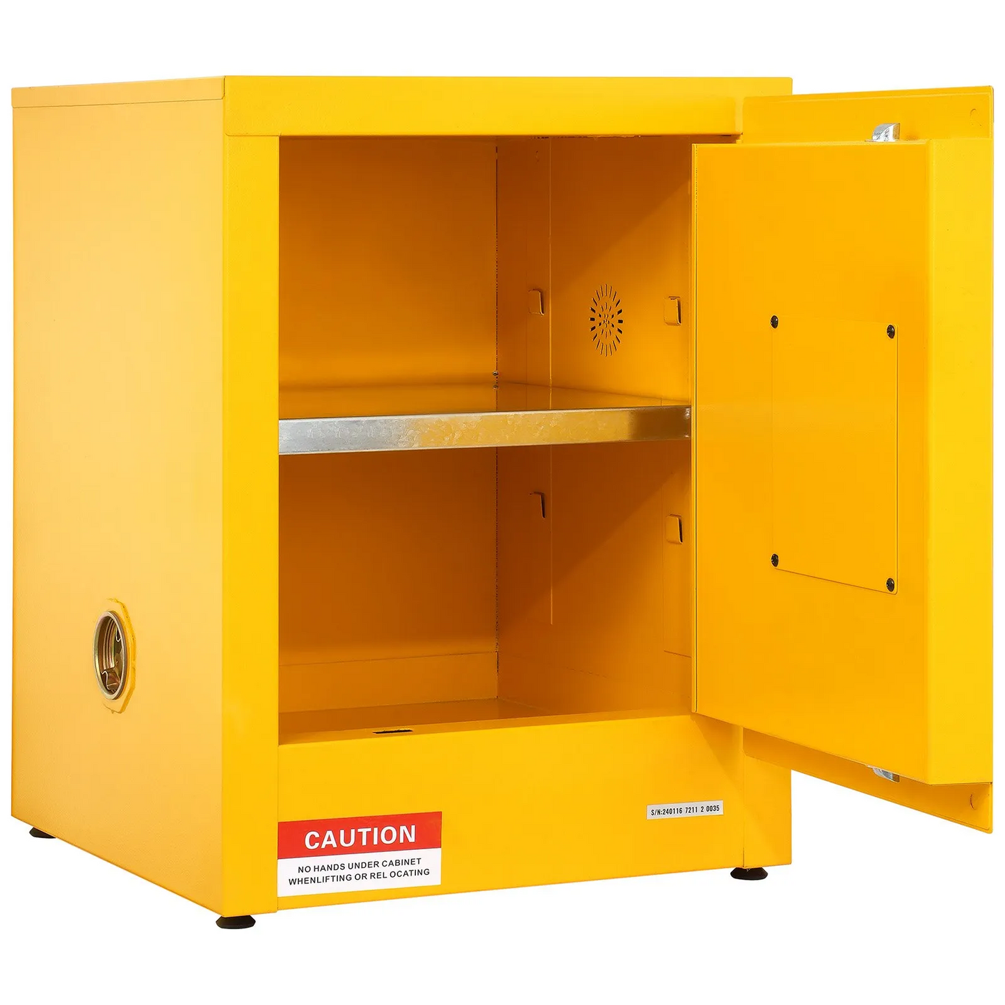 VEVOR 16.9" x 16.9" x 22" Flammable Cabinet Galvanized Steel, Safety Cabinet, Adjustable Flammable Storage cabinet,