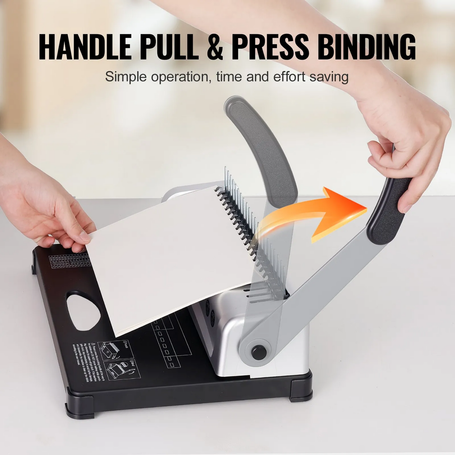 VEVOR Binding Machine, Comb Binding Machine 21-Holes Binding 450 Sheets, Book Binder Machine with 100 PCS 3/8''