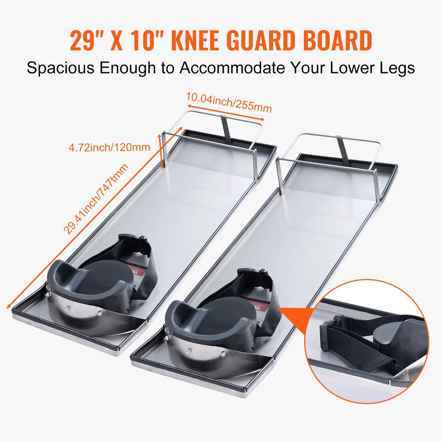 VEVOR Concrete Knee Boards Stainless Steel, 30'' x 10'' Concrete Sliders, Knee Boards For Concrete,-$95