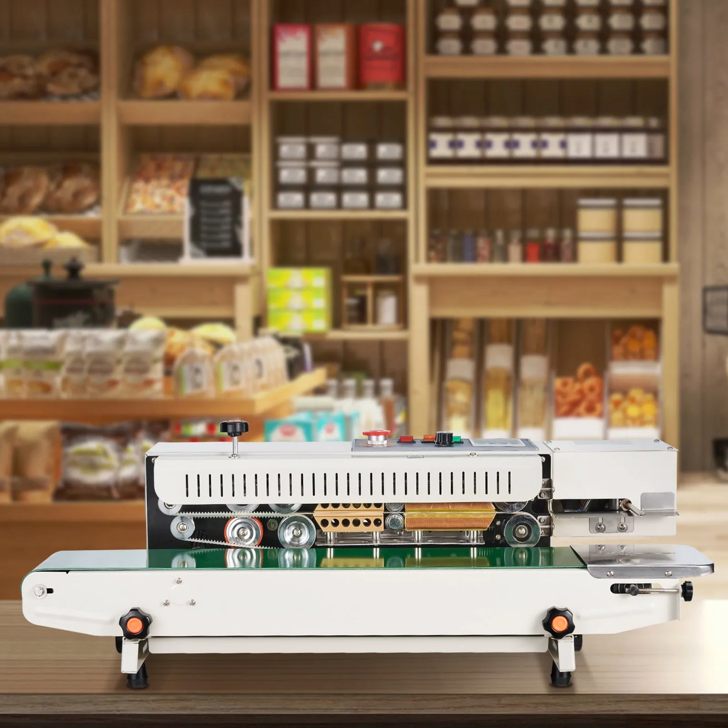 VEVOR Continuous Bag Band Sealing Machine Horizontal Band Sealer with Inflation,-$220