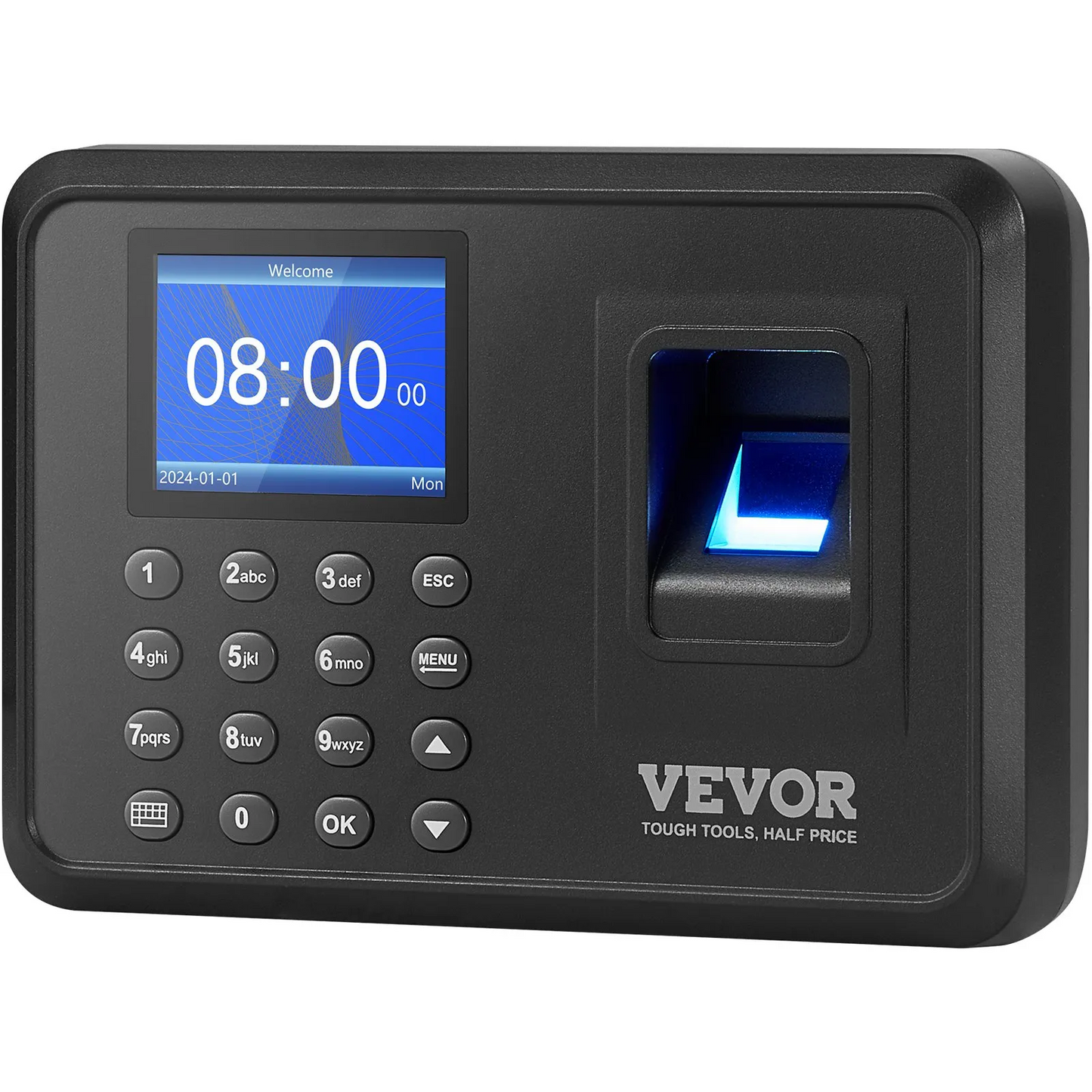 VEVOR Time Clock Biometric Clock 100000 Records Employee Attendance Machine,-$35