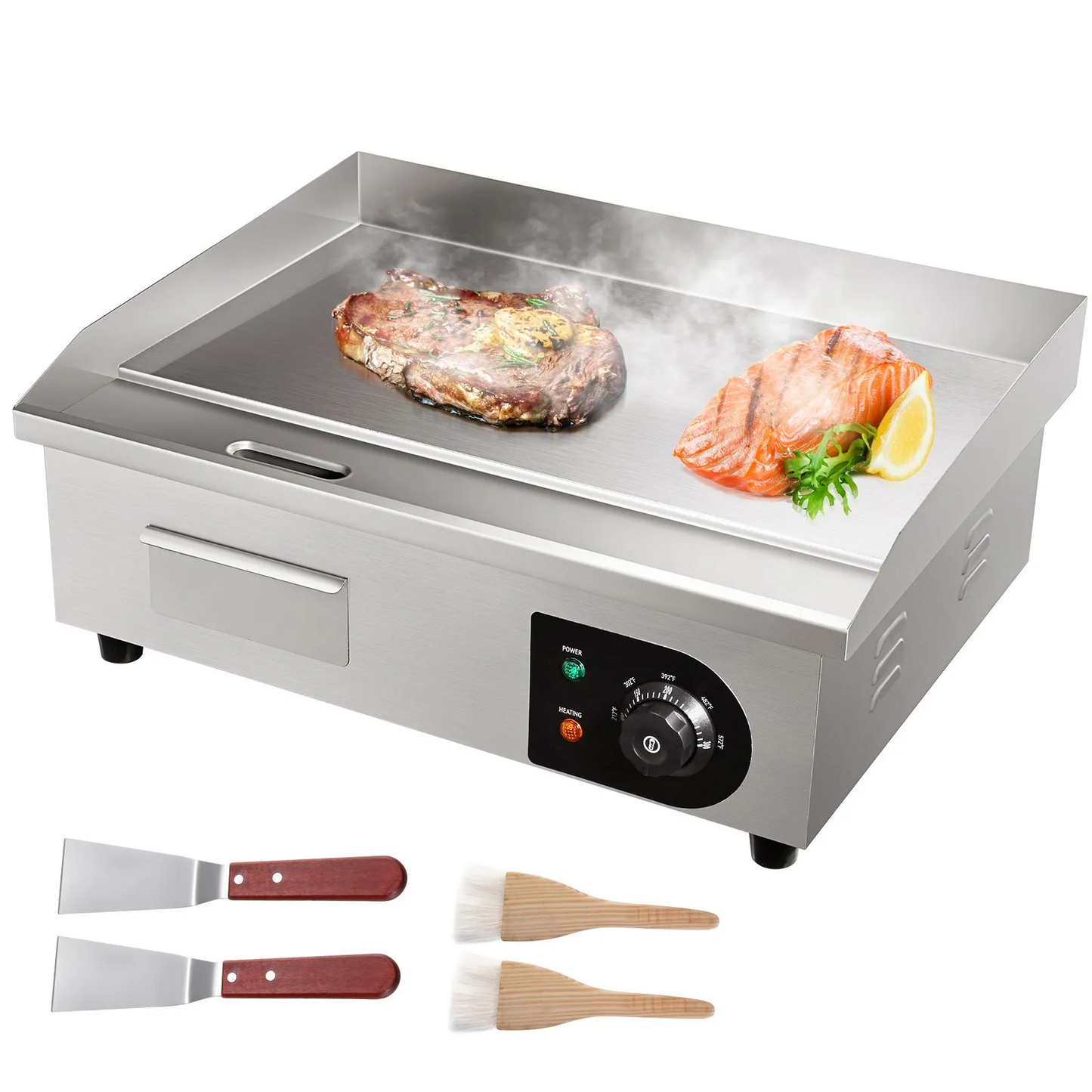 VEVOR 1600W 21" Commercial Electric Countertop Griddle Flat Top Grill Hot Plate,-$120