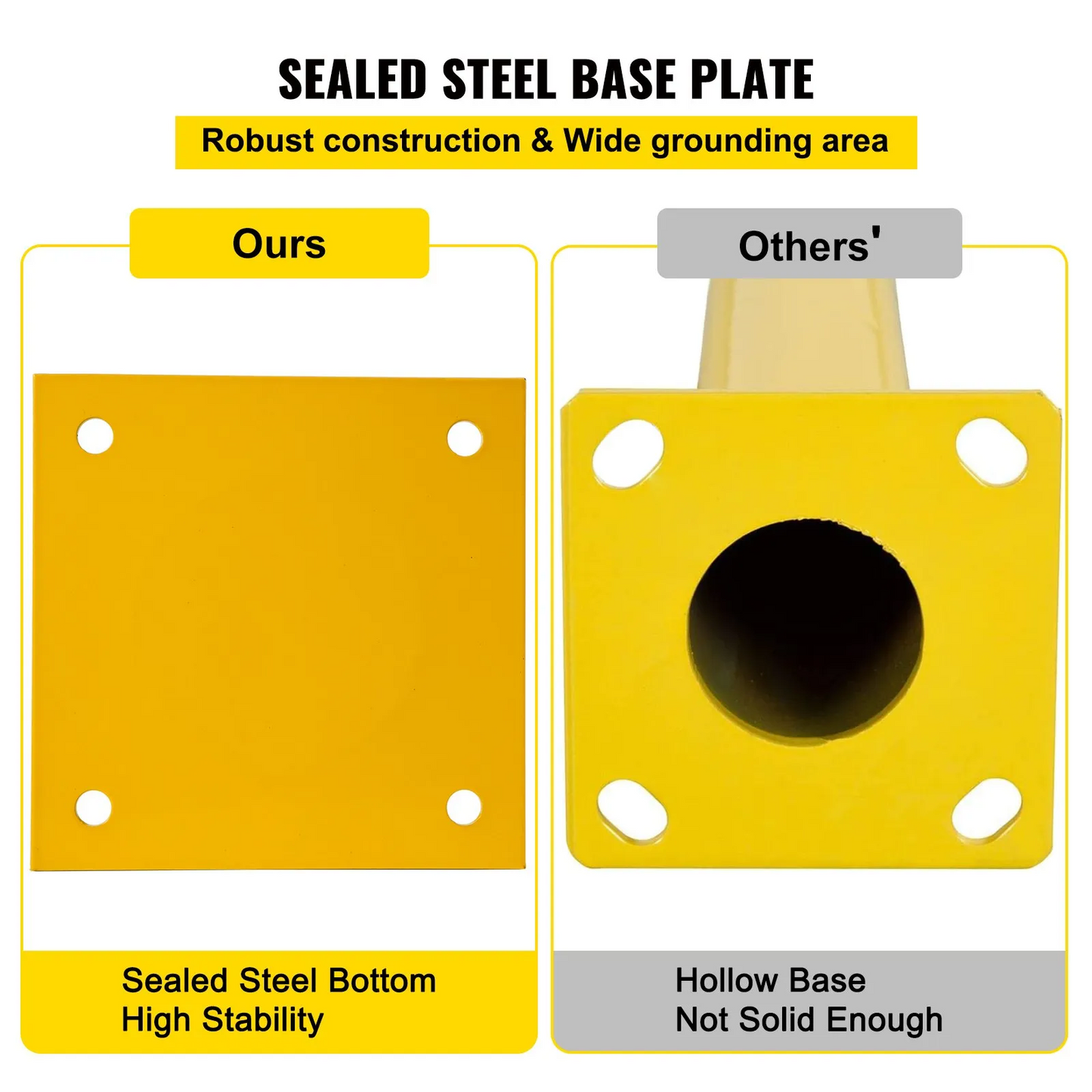 VEVOR Safety Bollard, 48 Inch Height Bollard Post, 5.5 Inch Diameter Steel Pipe Safety Bollard Post,-$80
