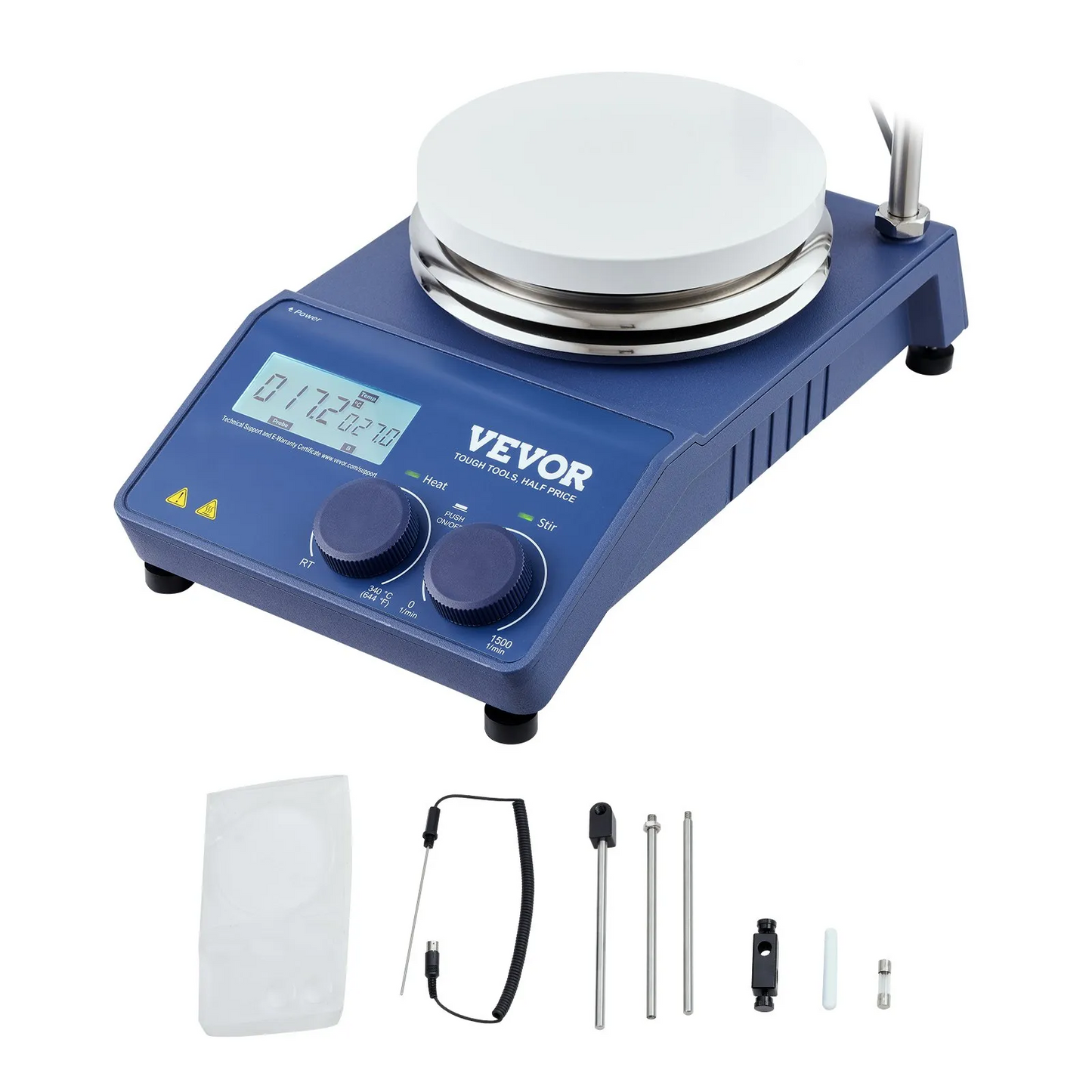 VEVOR Magnetic Stirrer Hot Plate, Max 644°F/340°C, 0-1500 RPM Hot Plate with Magnetic Stirrer,-$250