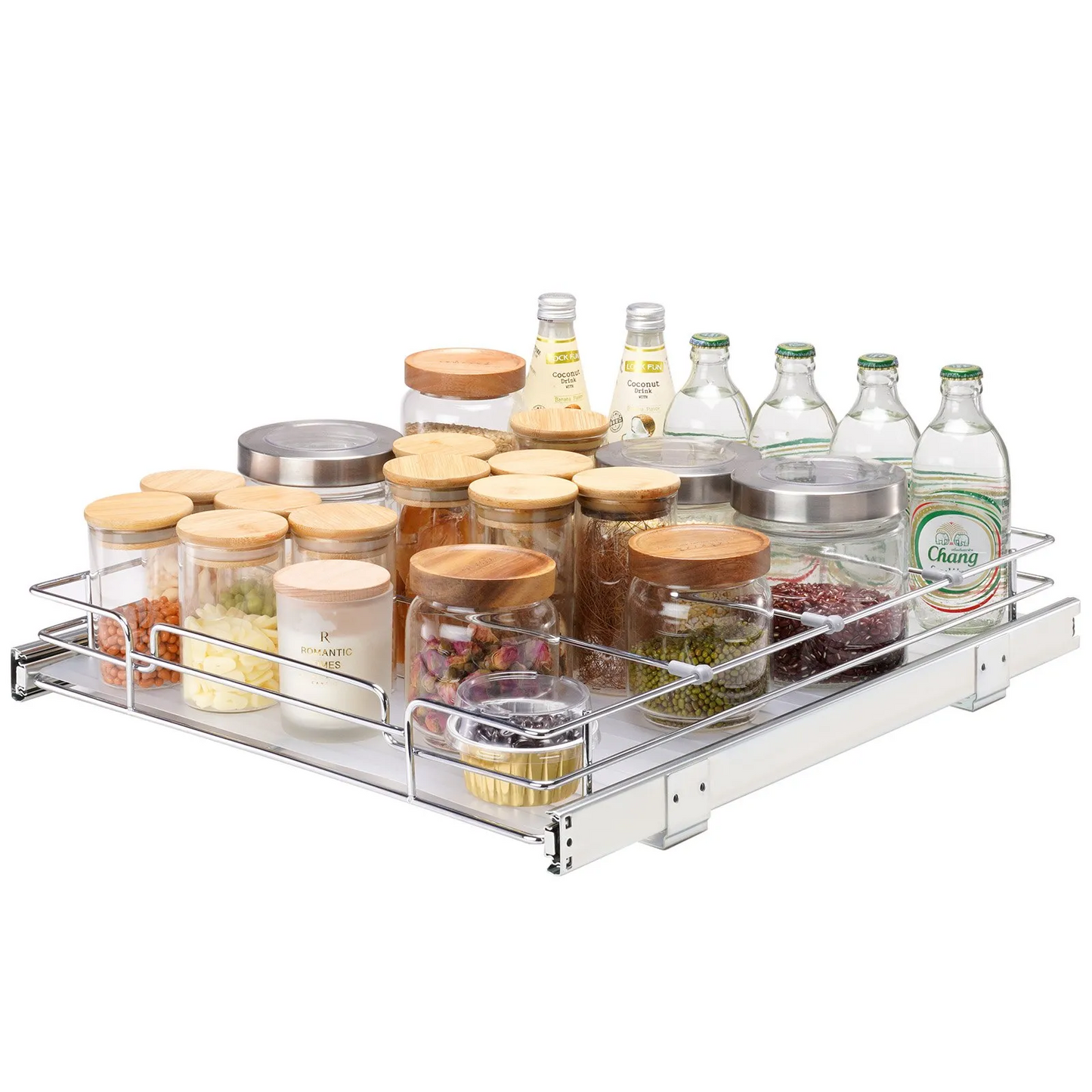 VEVOR 17"W x 21"D Pull Out Cabinet Organizer, Heavy Duty Slide Out Pantry Shelves,-$25