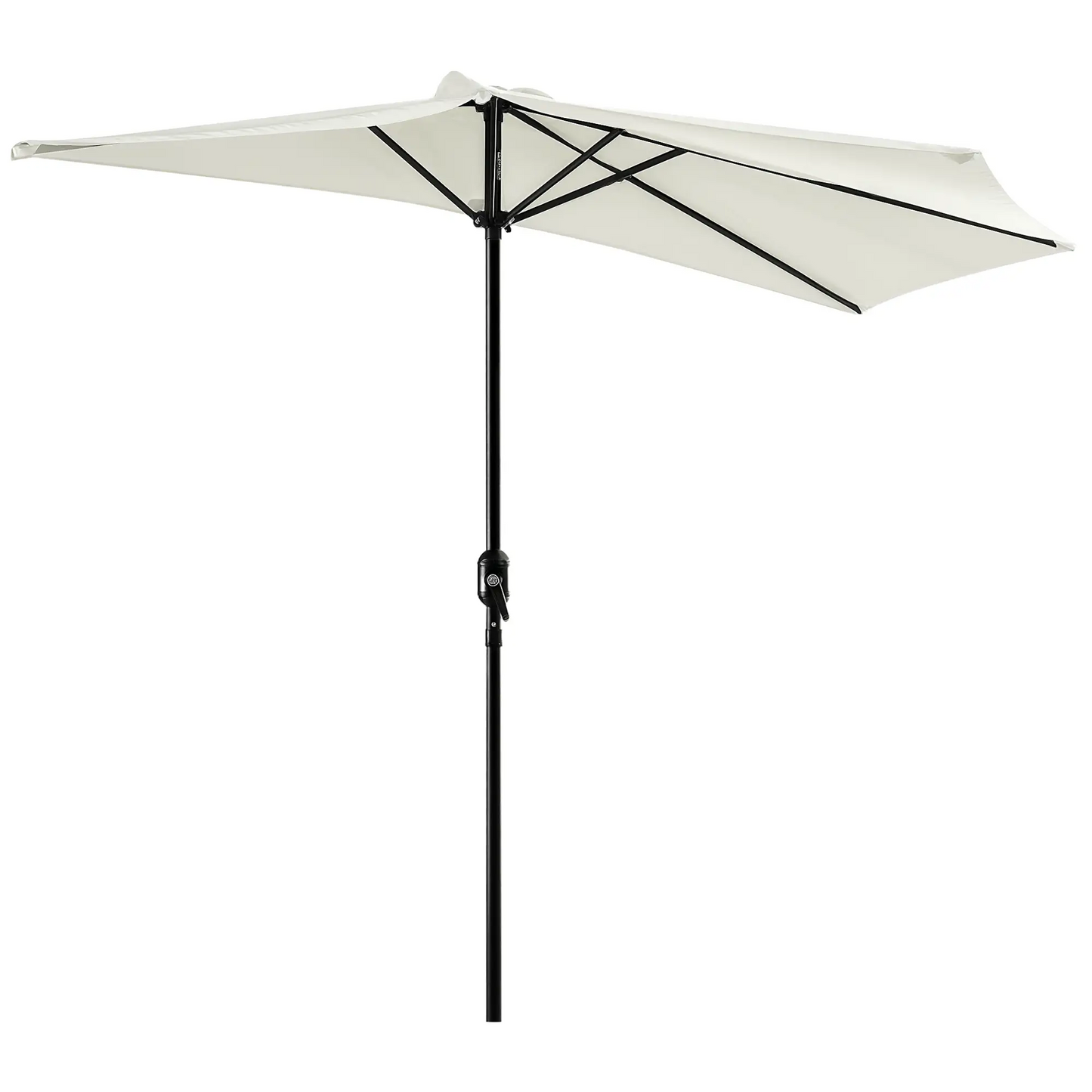 BNIIB-Outsunny 9ft Half Patio Umbrella Round Balcony Umbrella Waterproof Window Sun Shade,-$80