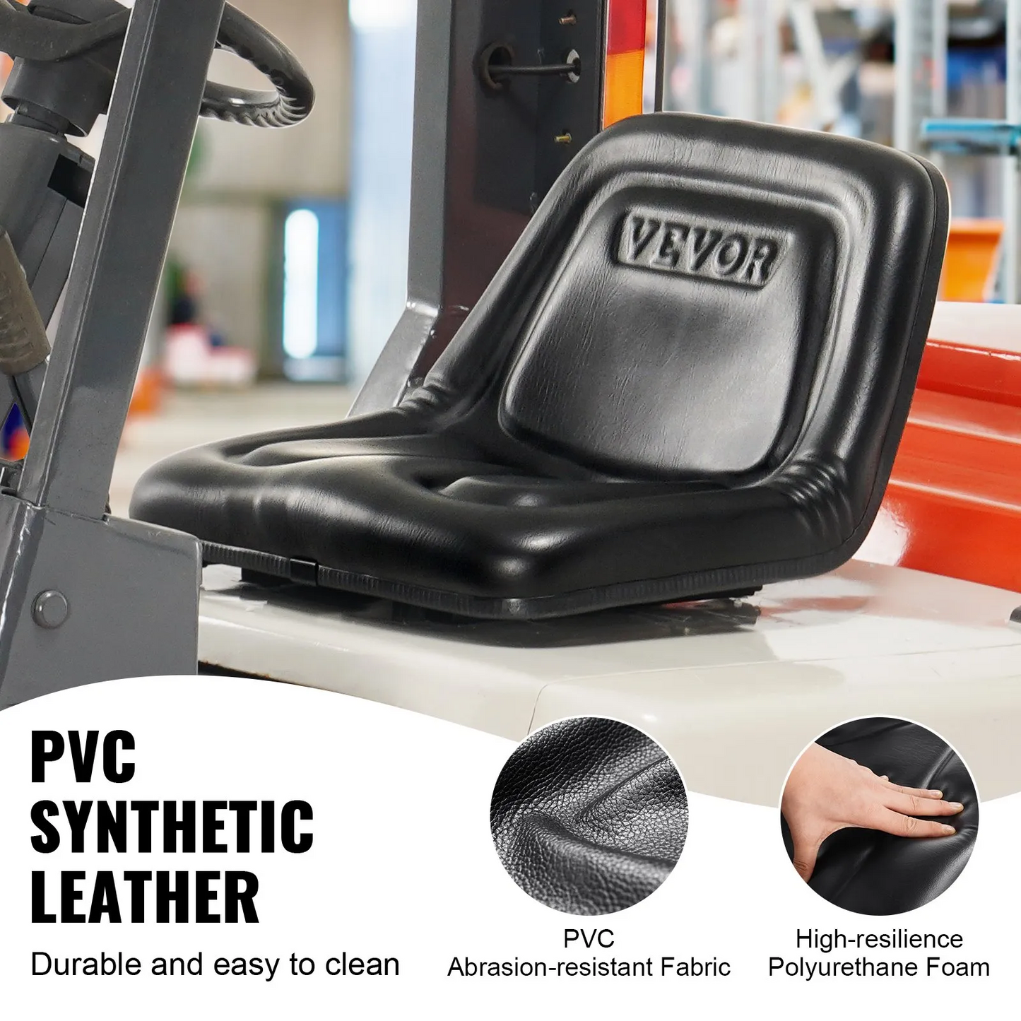 VEVOR Universal Tracor Seat, Lawn Mower Seat with Micro Switch and Drainage Holes, 6.3-13.4 inch,-$75