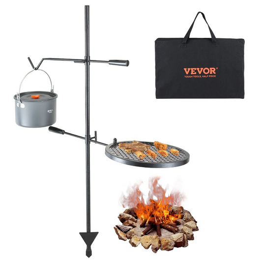 VEVOR Swivel Campfire Grill, Fire Pit Grill Grate over Fire Pits, Heavy Duty Steel Grill Grates, 360°Adjustable,-$35
