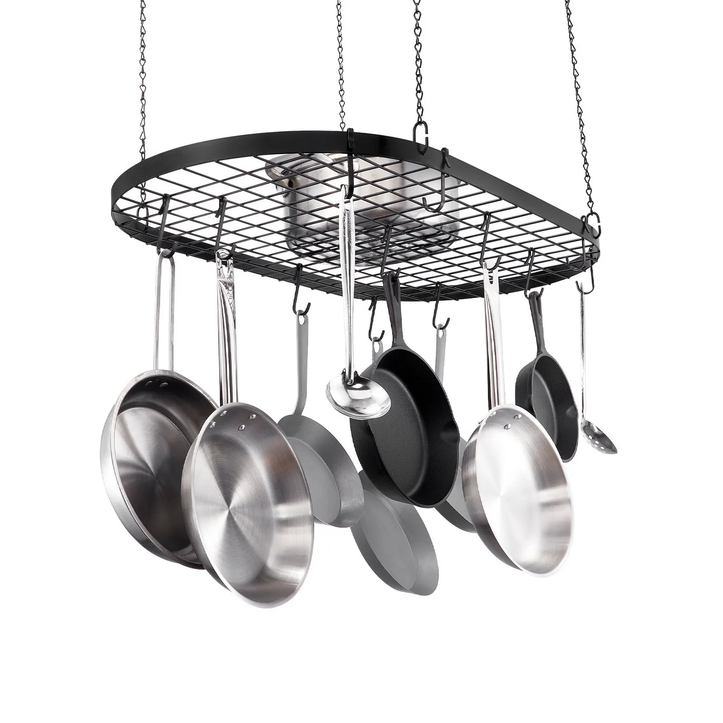 VEVOR Hanging Pot Rack, 36 inch Hanging Pot Rack Ceiling Mount, Ceiling Pot Rack with 20 S Hooks,-$35