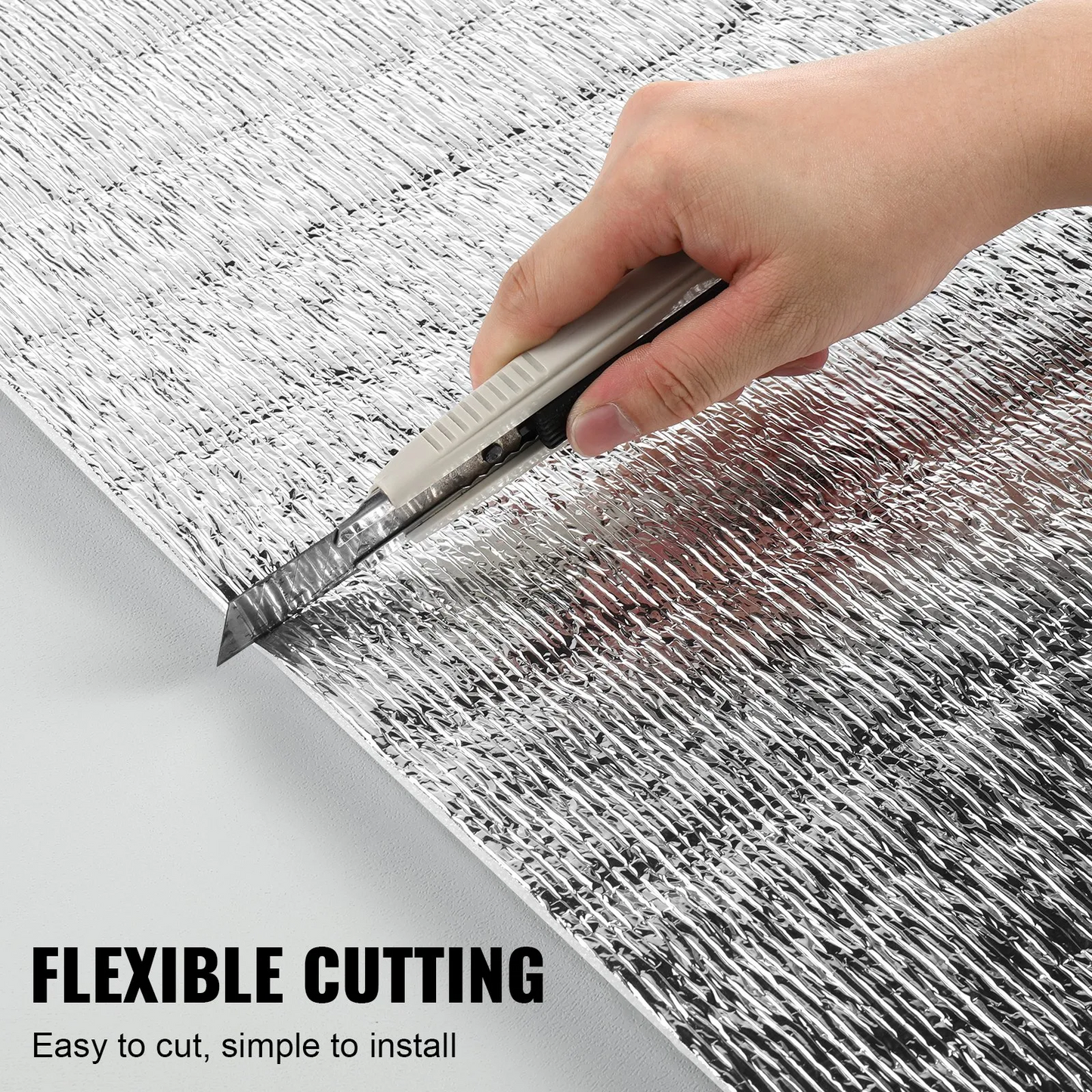 VEVOR Double Reflective Insulation Roll Foam Core Radiant Barrier 48 in x 10 ft,-$25